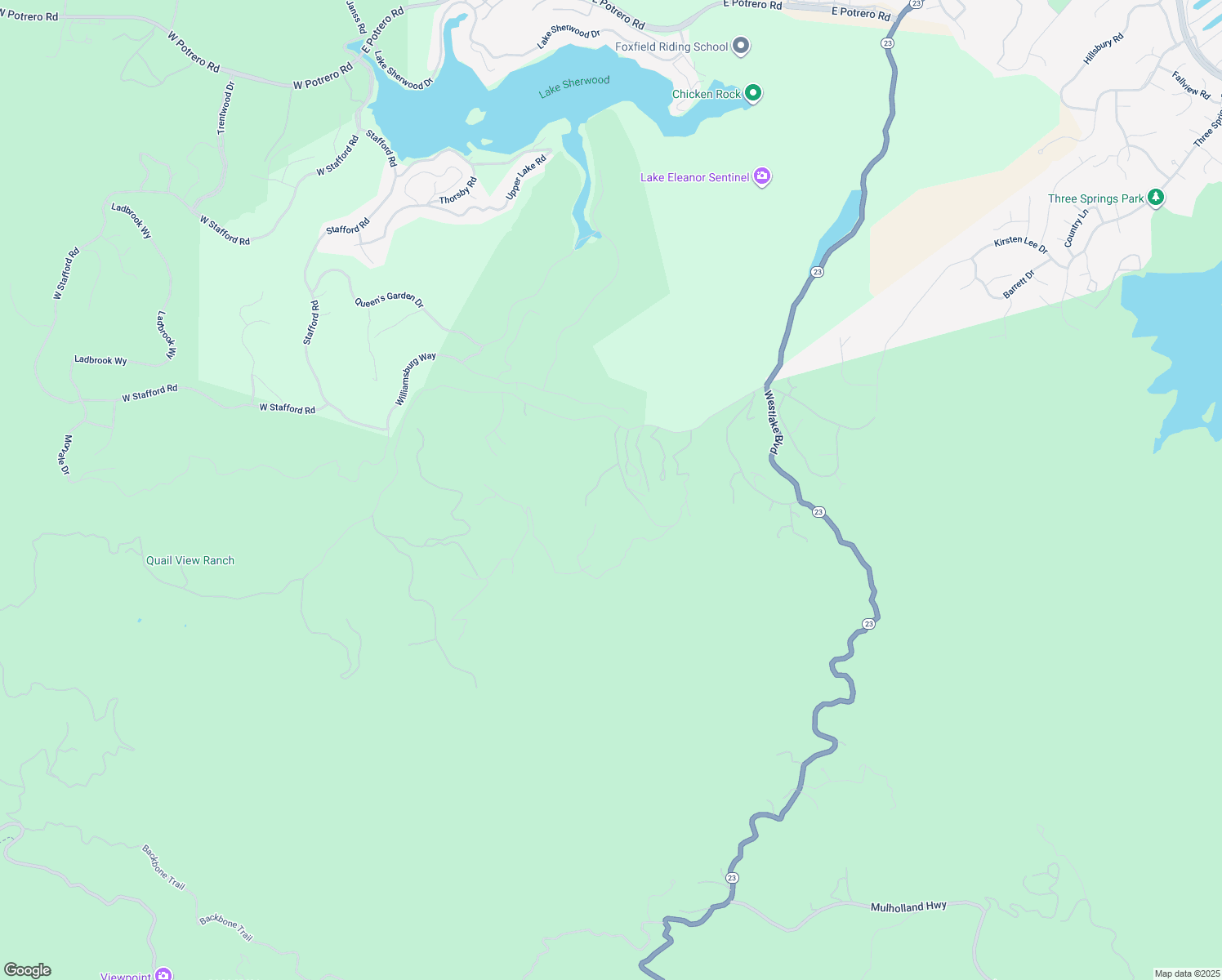 map of restaurants, bars, coffee shops, grocery stores, and more near 622 East Carlisle Road in Westlake Village