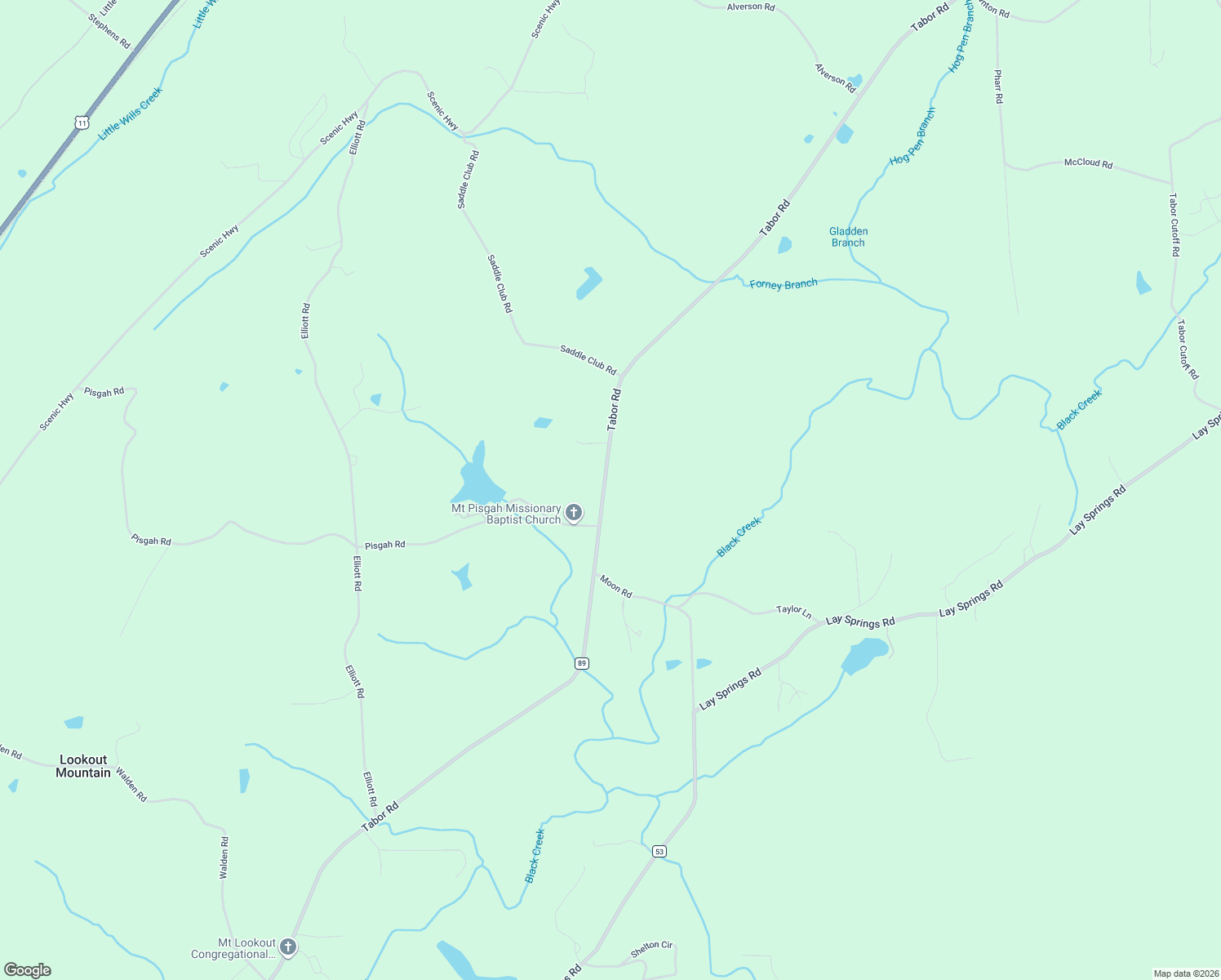 map of restaurants, bars, coffee shops, grocery stores, and more near 7521 Tabor Road in Gadsden