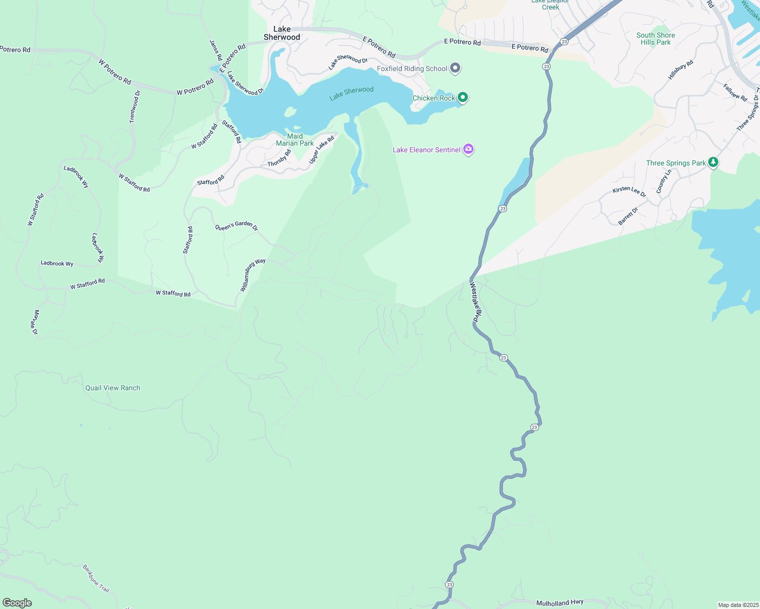 map of restaurants, bars, coffee shops, grocery stores, and more near 622 East Carlisle Road in Westlake Village