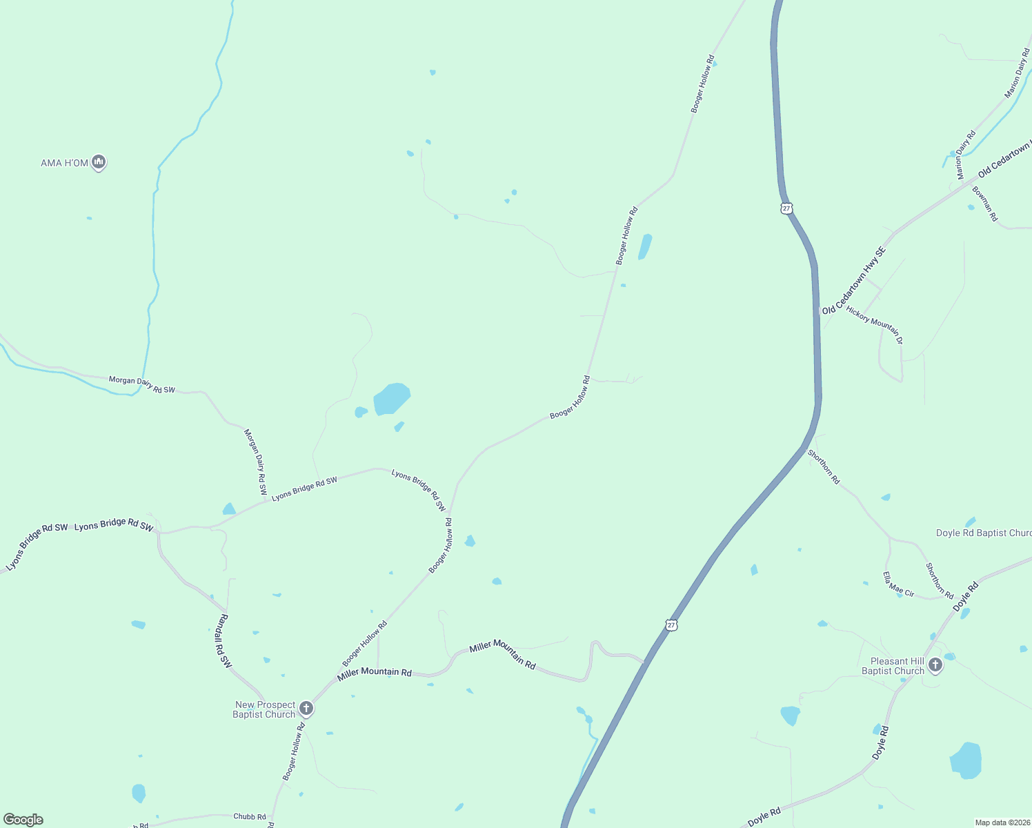 map of restaurants, bars, coffee shops, grocery stores, and more near 1194 Booger Hollow Road in Lindale