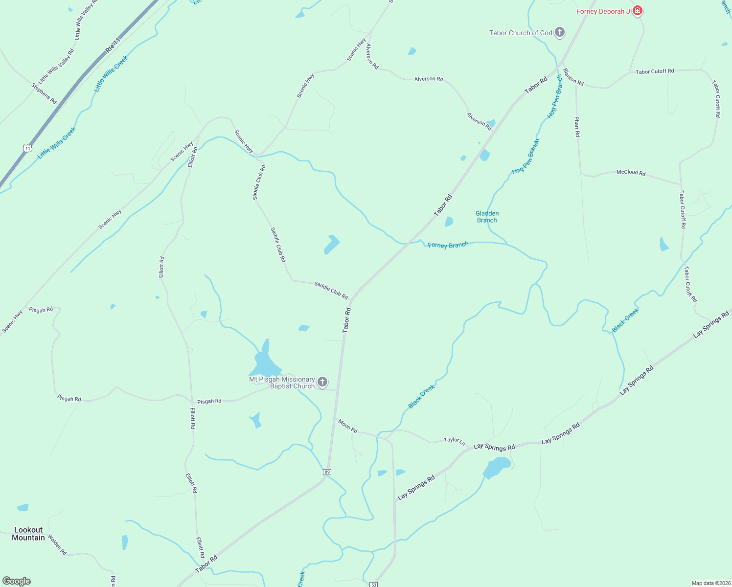 map of restaurants, bars, coffee shops, grocery stores, and more near 7931 Tabor Road in Gadsden