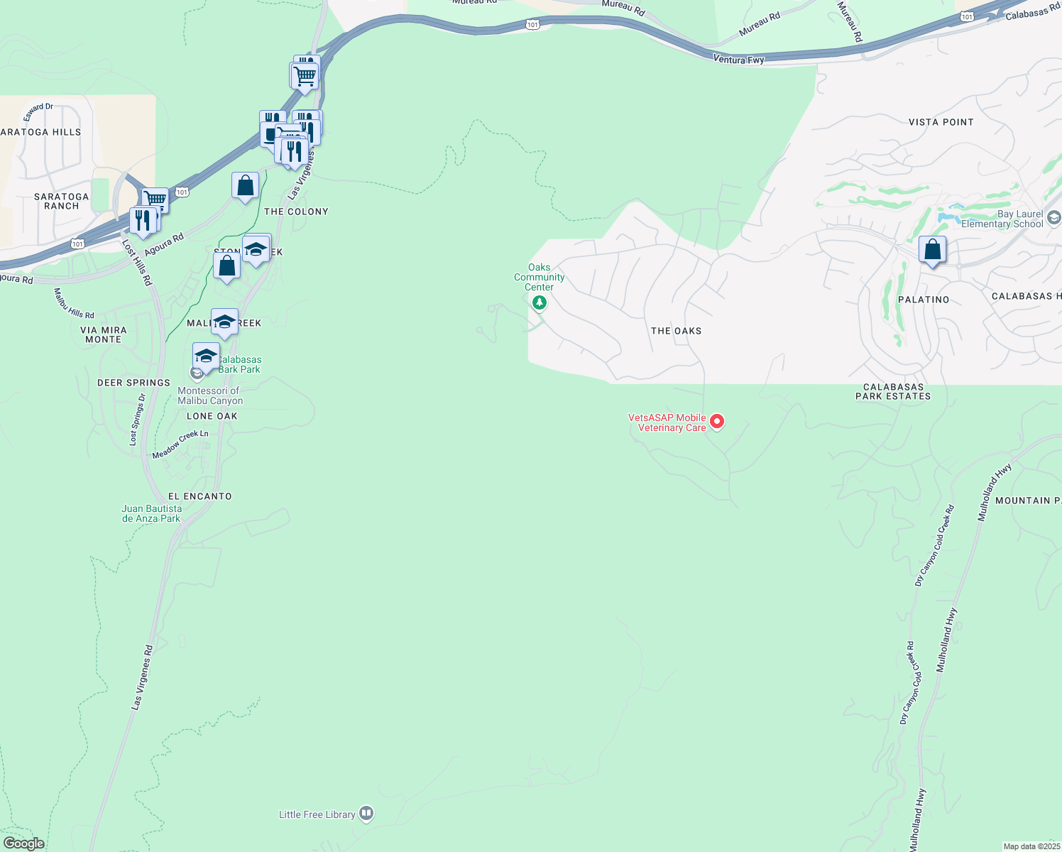 map of restaurants, bars, coffee shops, grocery stores, and more near in 