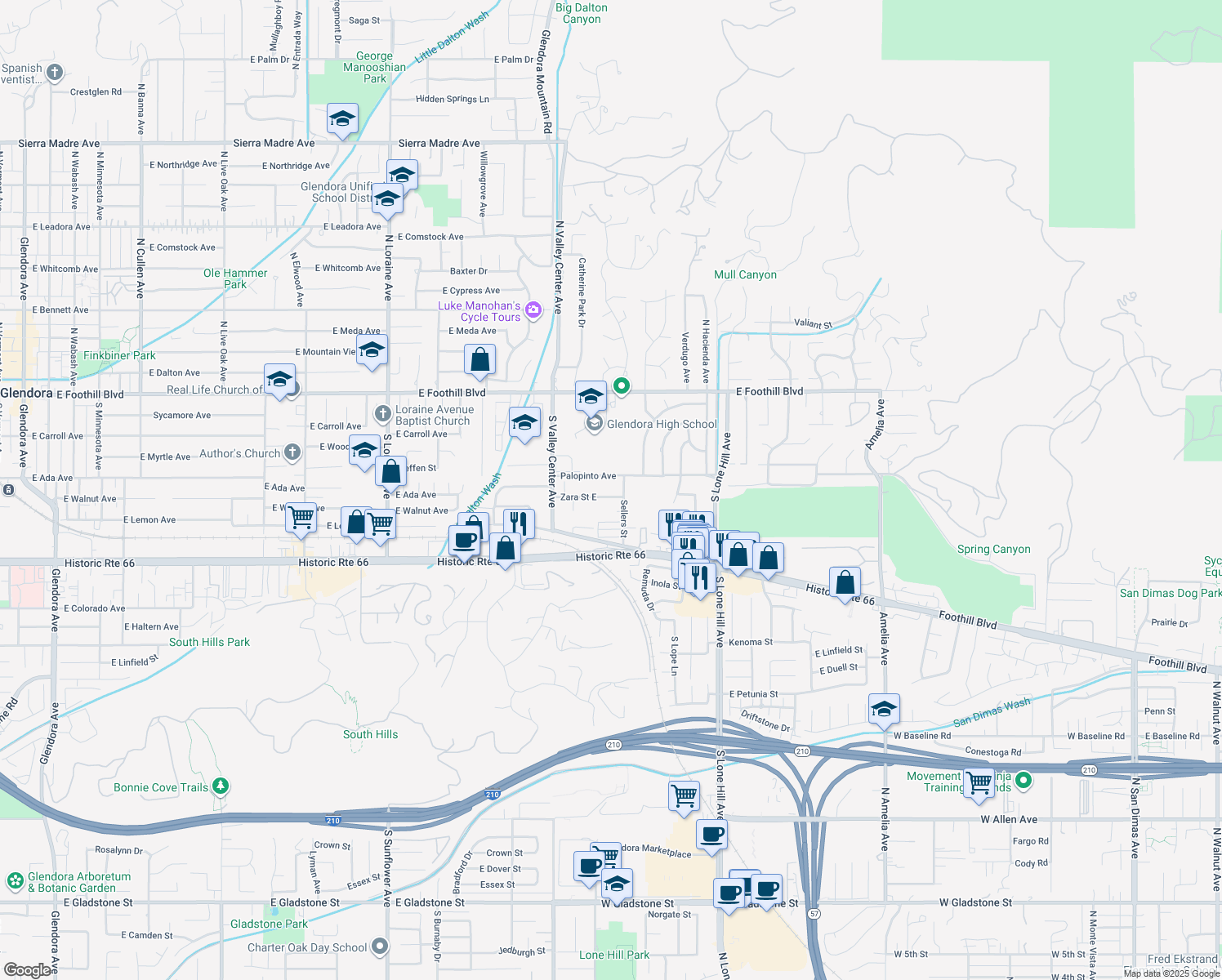 1633 Zara Street East, Glendora CA Walk Score