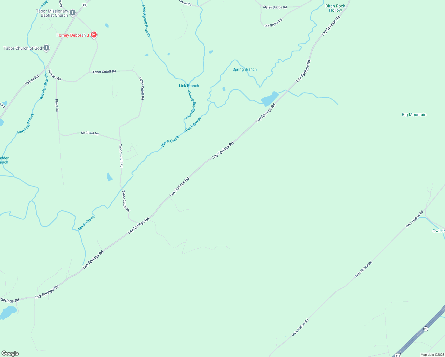 map of restaurants, bars, coffee shops, grocery stores, and more near 9851 Lay Springs Road in Gadsden