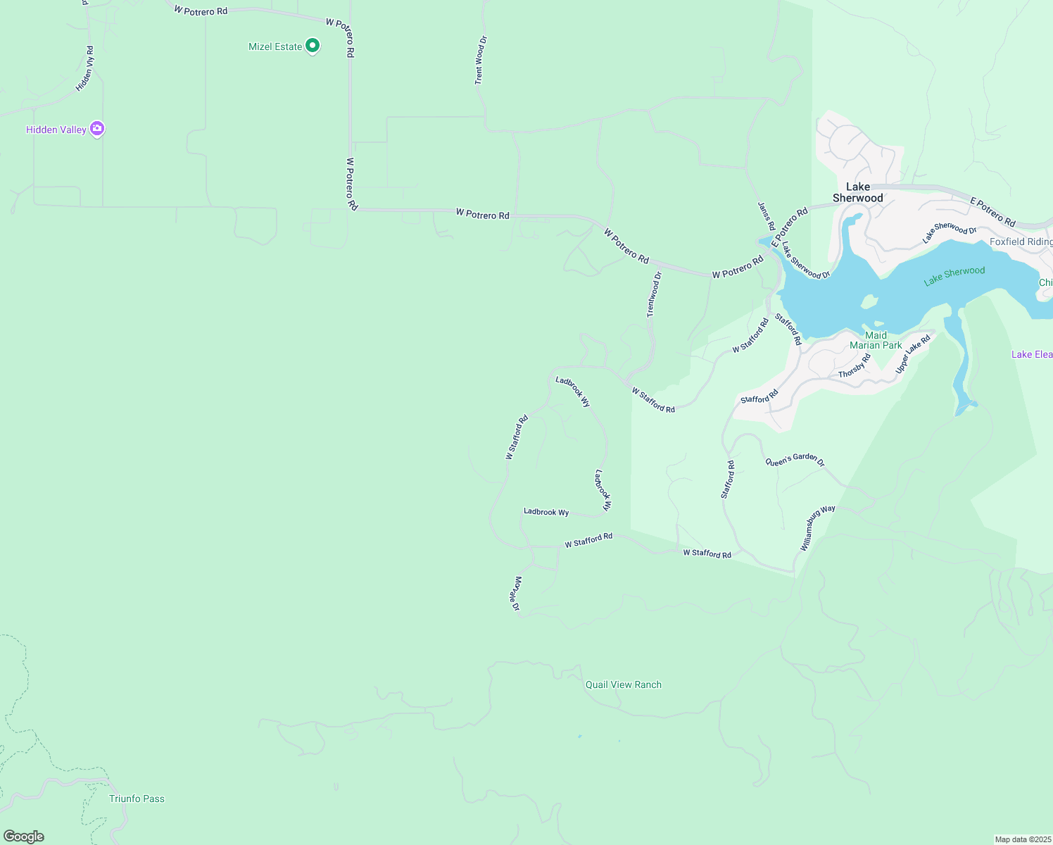 map of restaurants, bars, coffee shops, grocery stores, and more near 508 West Stafford Road in Thousand Oaks