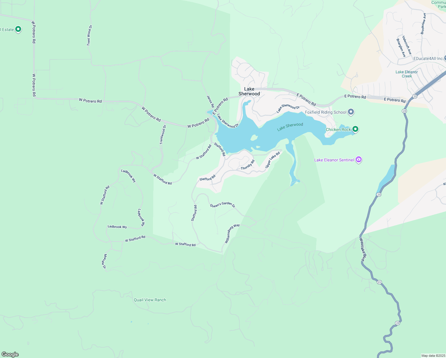 map of restaurants, bars, coffee shops, grocery stores, and more near 40 Upper Lake Road in Lake Sherwood