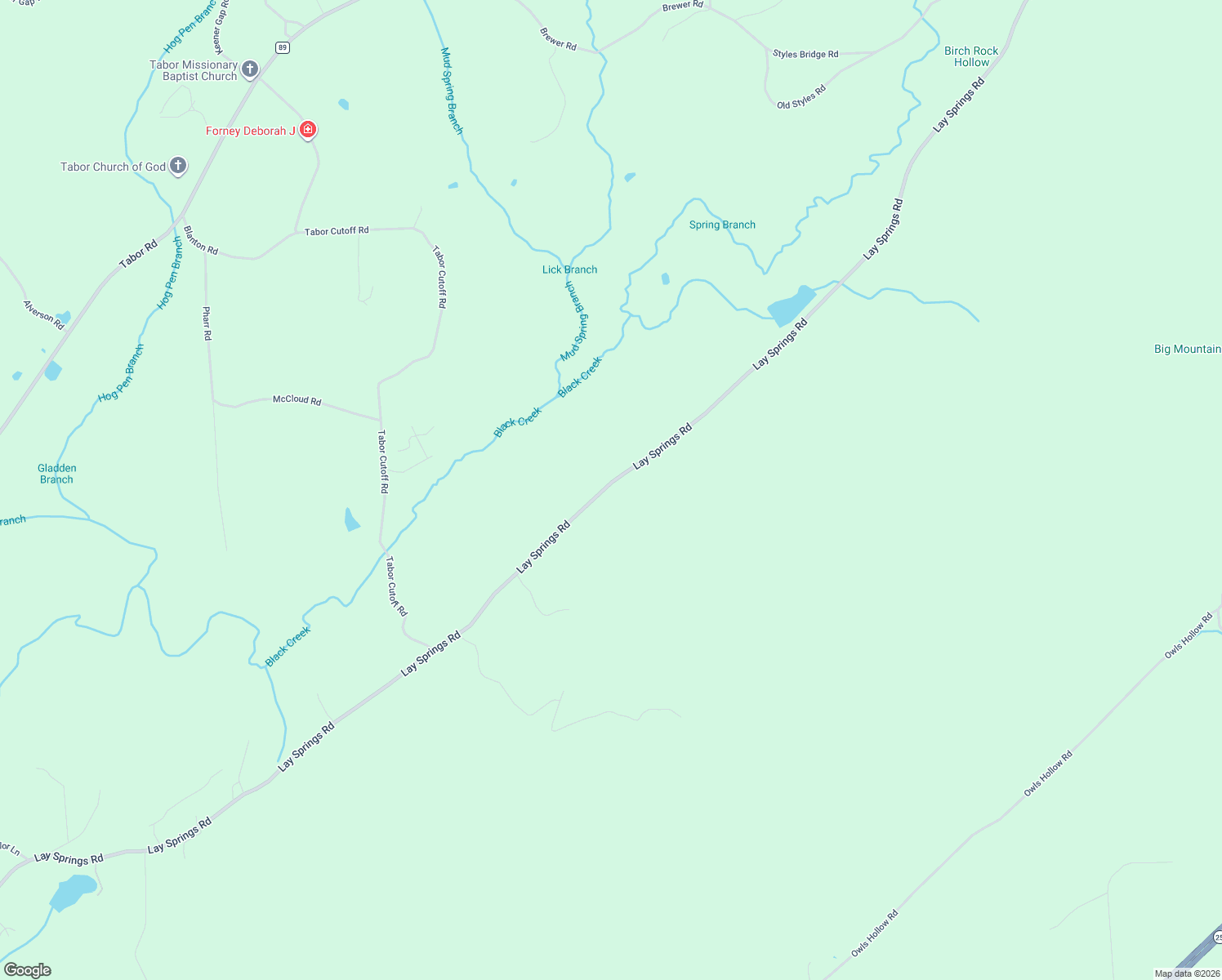 map of restaurants, bars, coffee shops, grocery stores, and more near 9851 Lay Springs Road in Gadsden