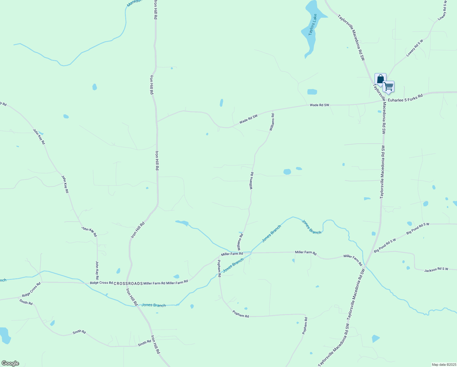 map of restaurants, bars, coffee shops, grocery stores, and more near 169 Williams Road in Taylorsville