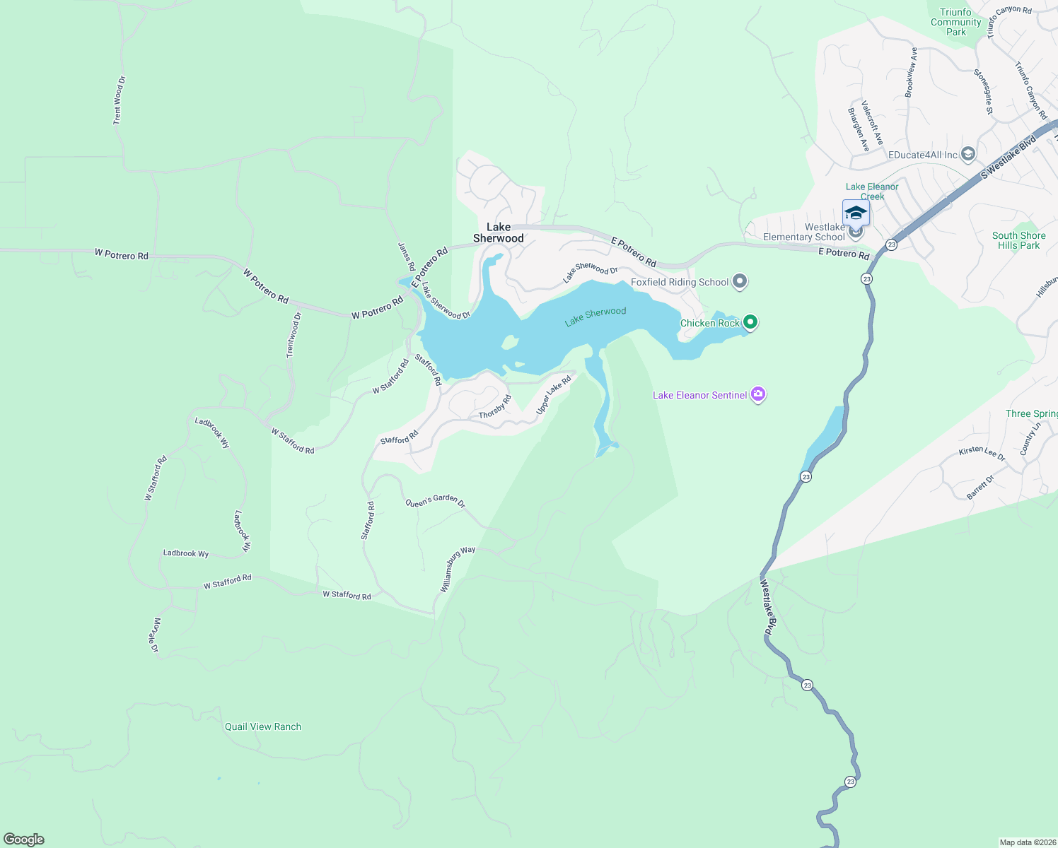 map of restaurants, bars, coffee shops, grocery stores, and more near 318 Upper Lake Road in Ventura County
