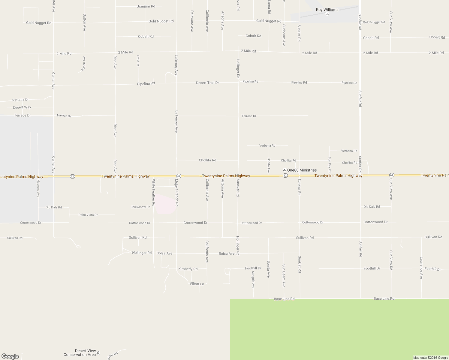 map of restaurants, bars, coffee shops, grocery stores, and more near 64025 Arizona Avenue in Joshua Tree