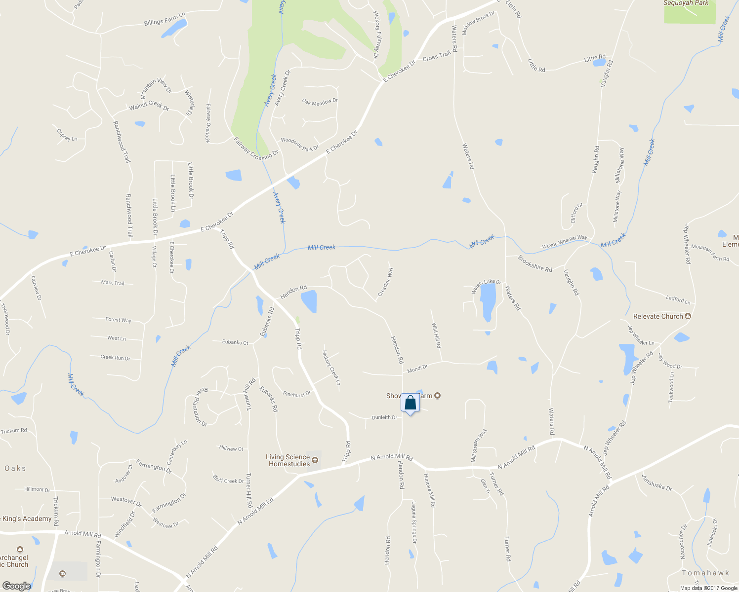 map of restaurants, bars, coffee shops, grocery stores, and more near 334 Heritage Overlook in Woodstock