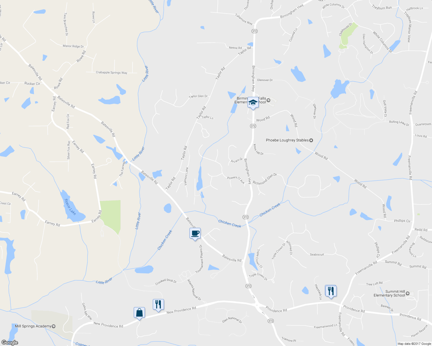 map of restaurants, bars, coffee shops, grocery stores, and more near 615 Glendalough Ct in Alpharetta