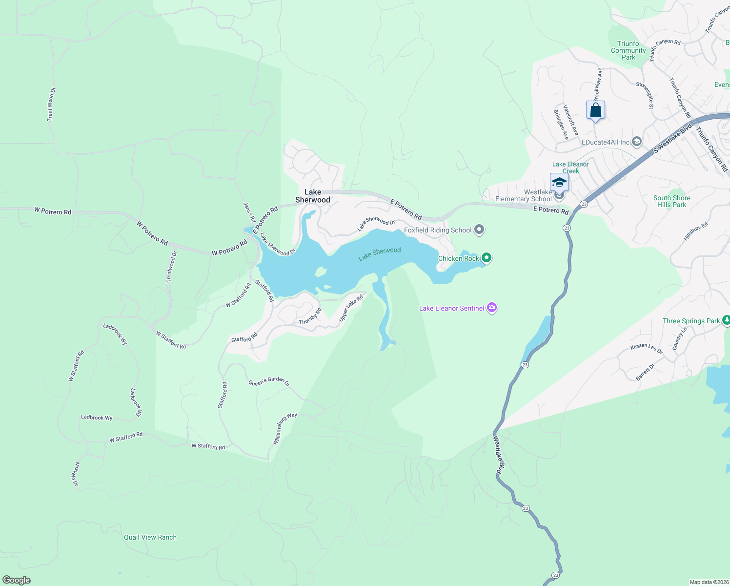 map of restaurants, bars, coffee shops, grocery stores, and more near 480 Upper Lake Road in Ventura County