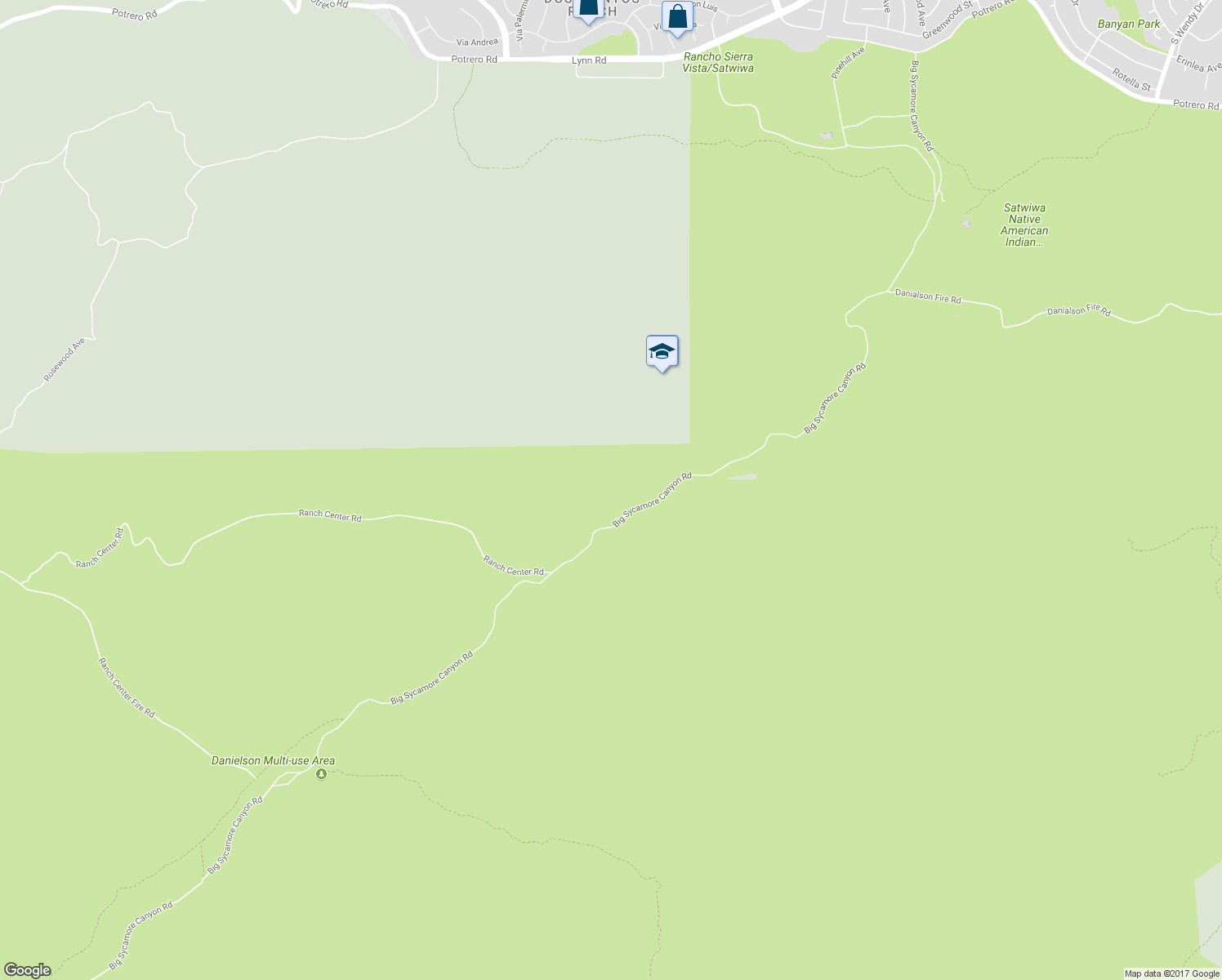 map of restaurants, bars, coffee shops, grocery stores, and more near Hidden Pond Trail in Westlake Village