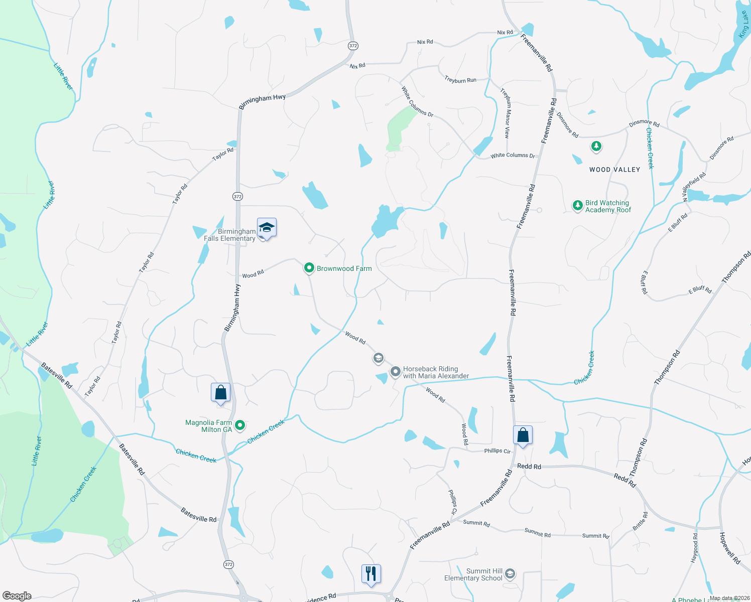 map of restaurants, bars, coffee shops, grocery stores, and more near 1502 Muirfield Cove in Alpharetta