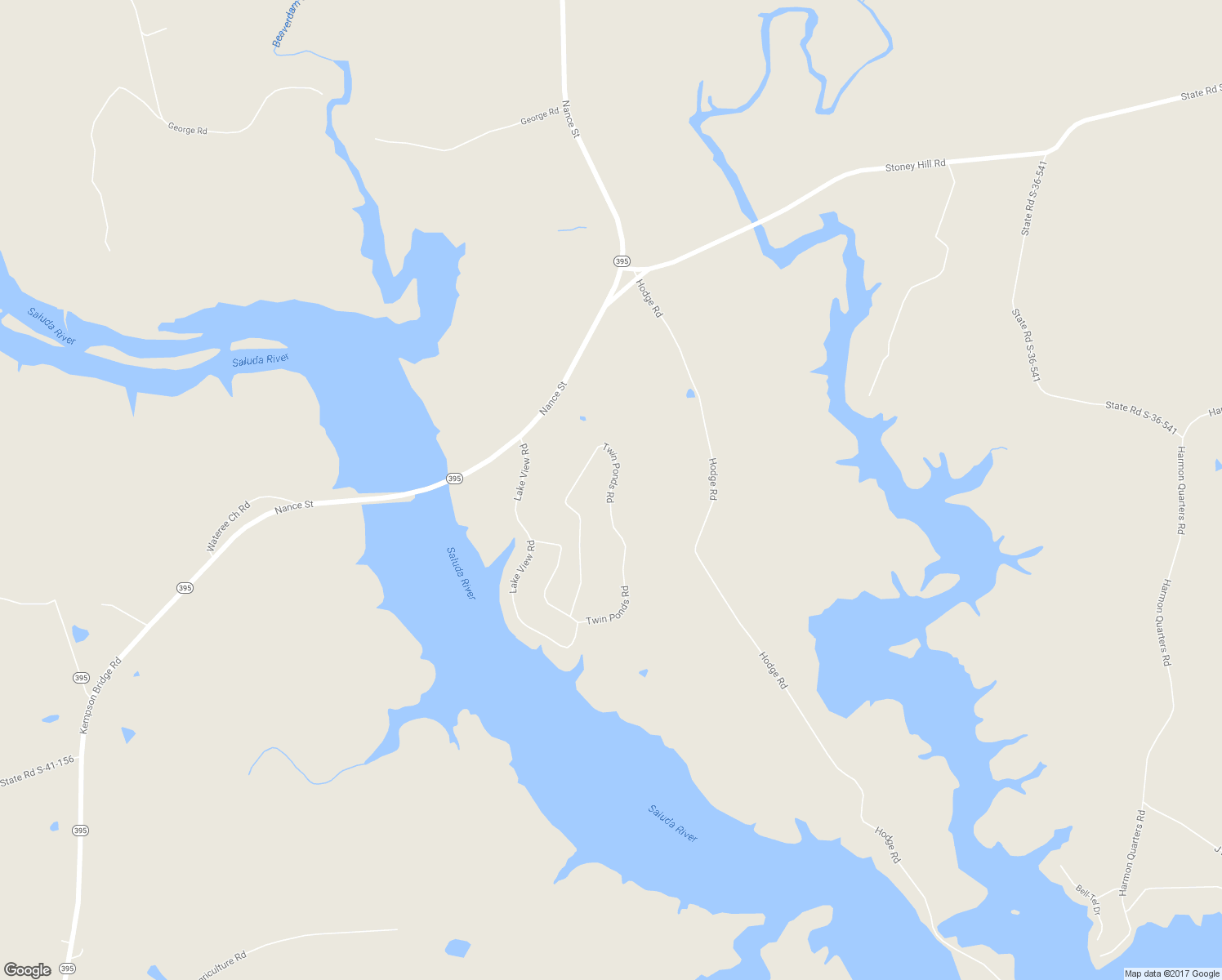 map of restaurants, bars, coffee shops, grocery stores, and more near 529 Twin Ponds Road in Newberry