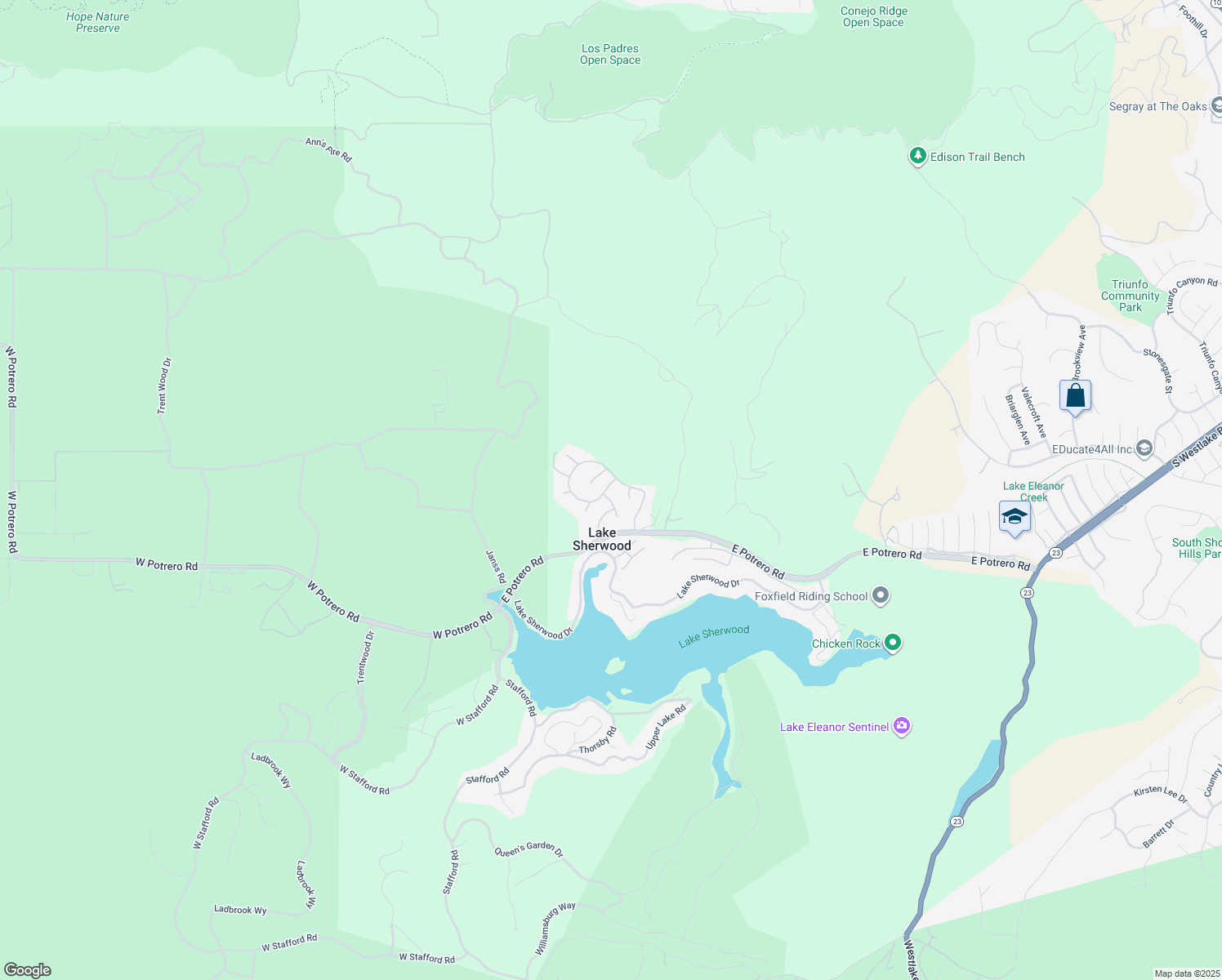 map of restaurants, bars, coffee shops, grocery stores, and more near 1652 Abbotsbury Street in Lake Sherwood