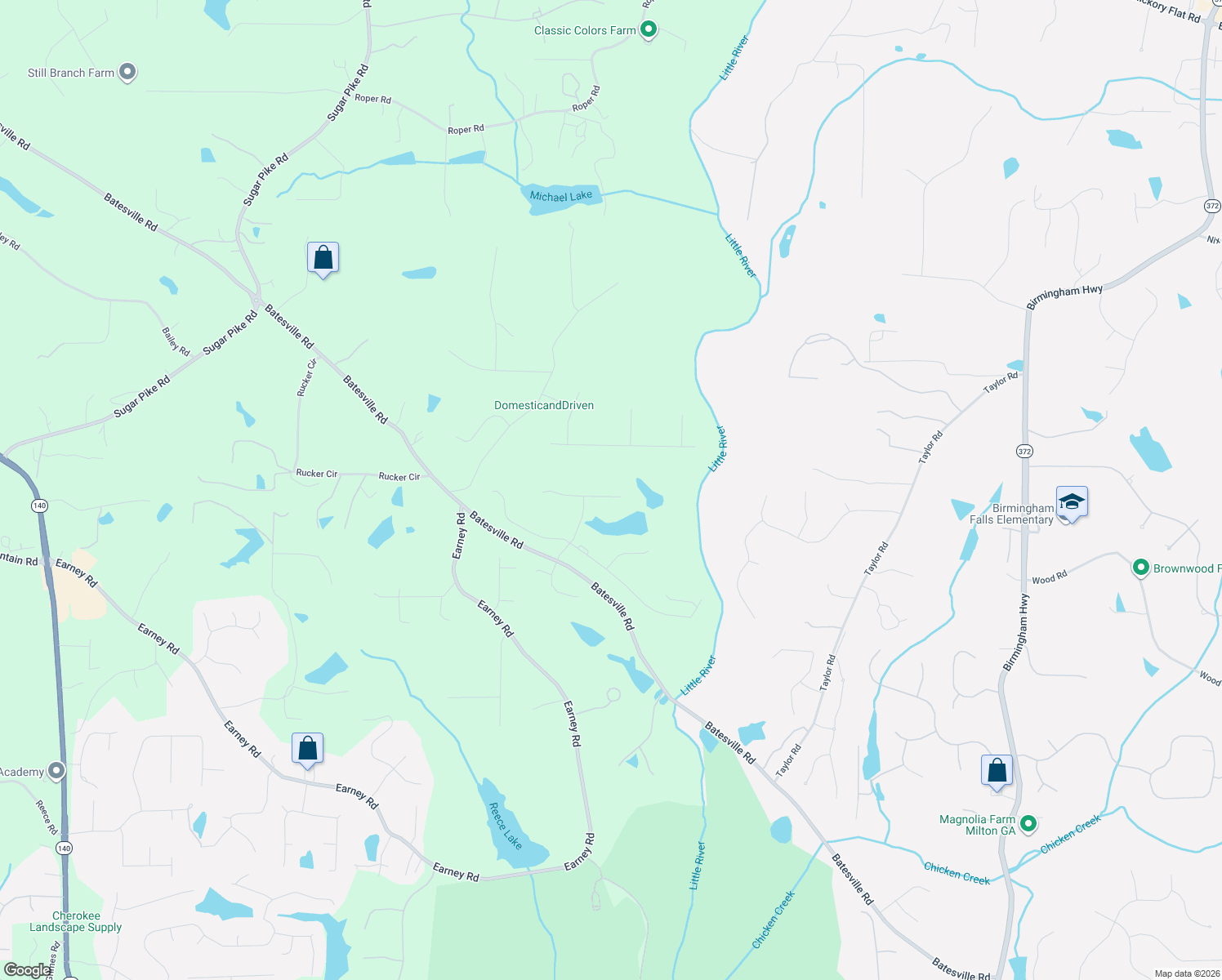 map of restaurants, bars, coffee shops, grocery stores, and more near 317 Crabapple Springs Way in Woodstock