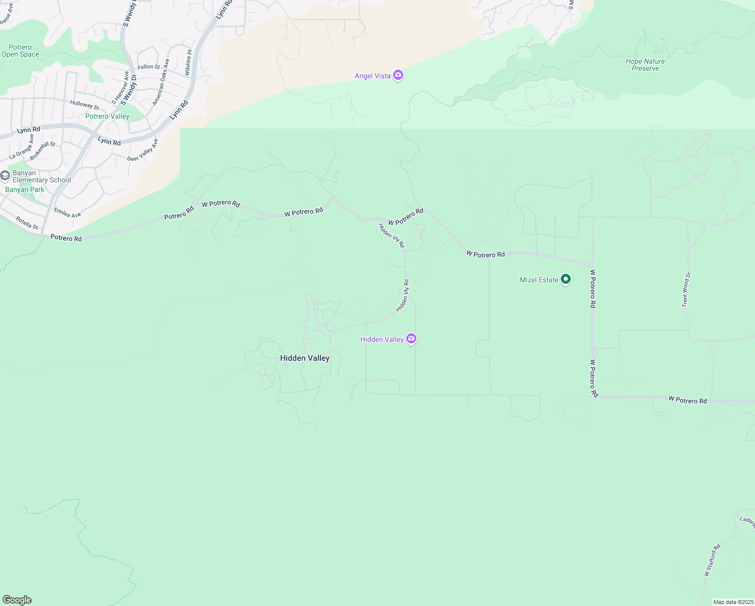 map of restaurants, bars, coffee shops, grocery stores, and more near 1515 Hidden Valley Road in Thousand Oaks