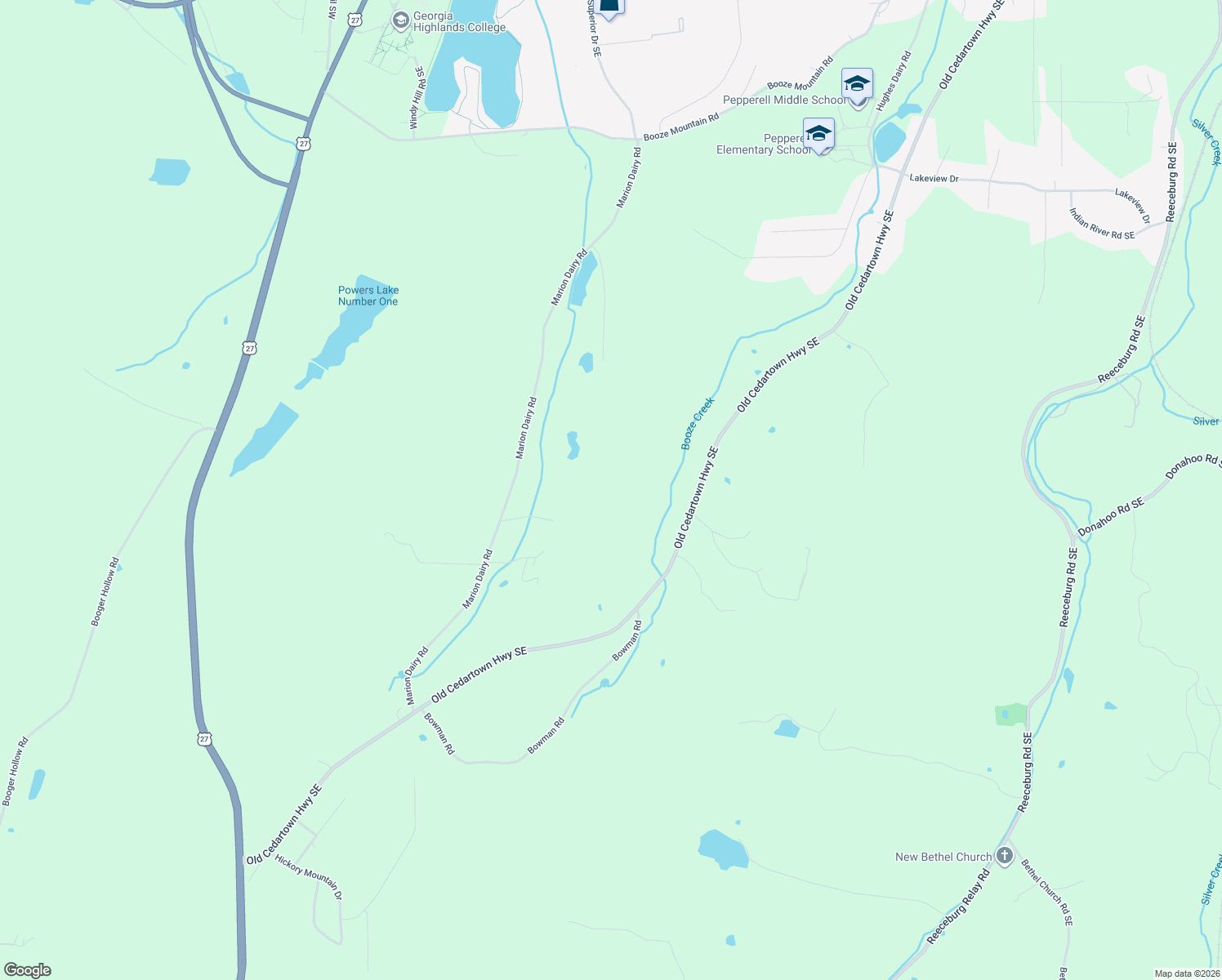 map of restaurants, bars, coffee shops, grocery stores, and more near 1822 Old Cedartown Highway Southeast in Lindale