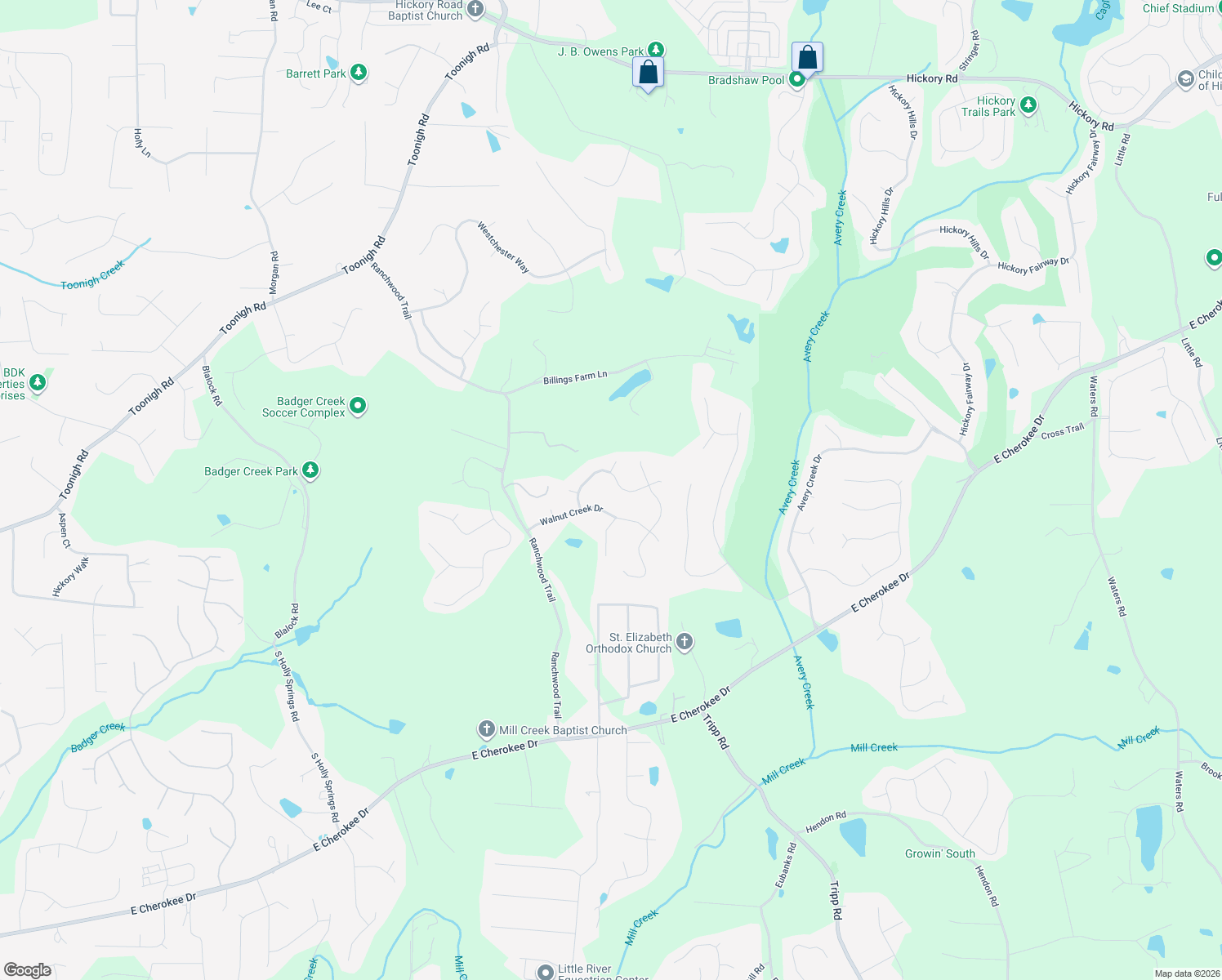 map of restaurants, bars, coffee shops, grocery stores, and more near 228 Mountain View Drive in Woodstock