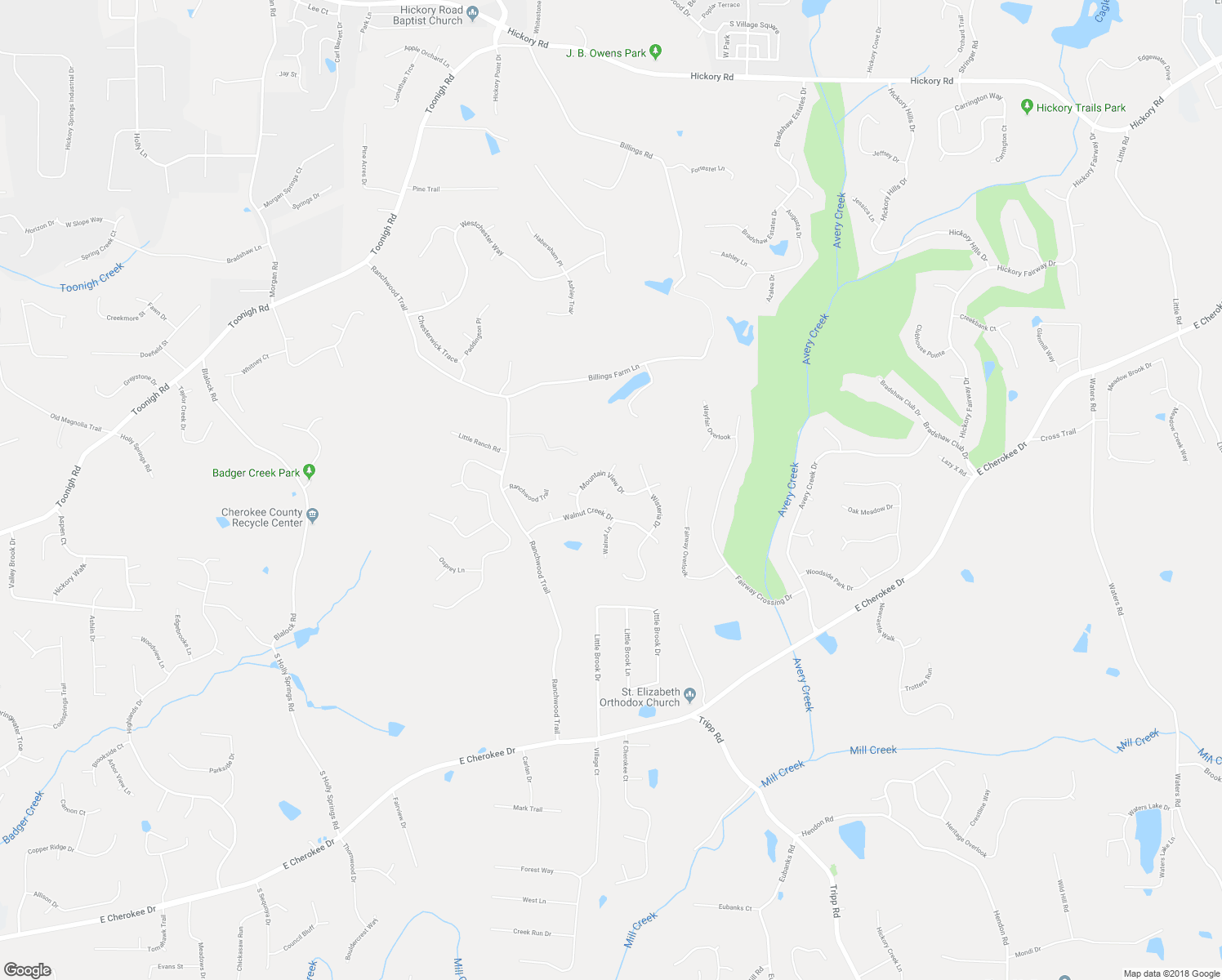 map of restaurants, bars, coffee shops, grocery stores, and more near 228 Mountain View Drive in Woodstock