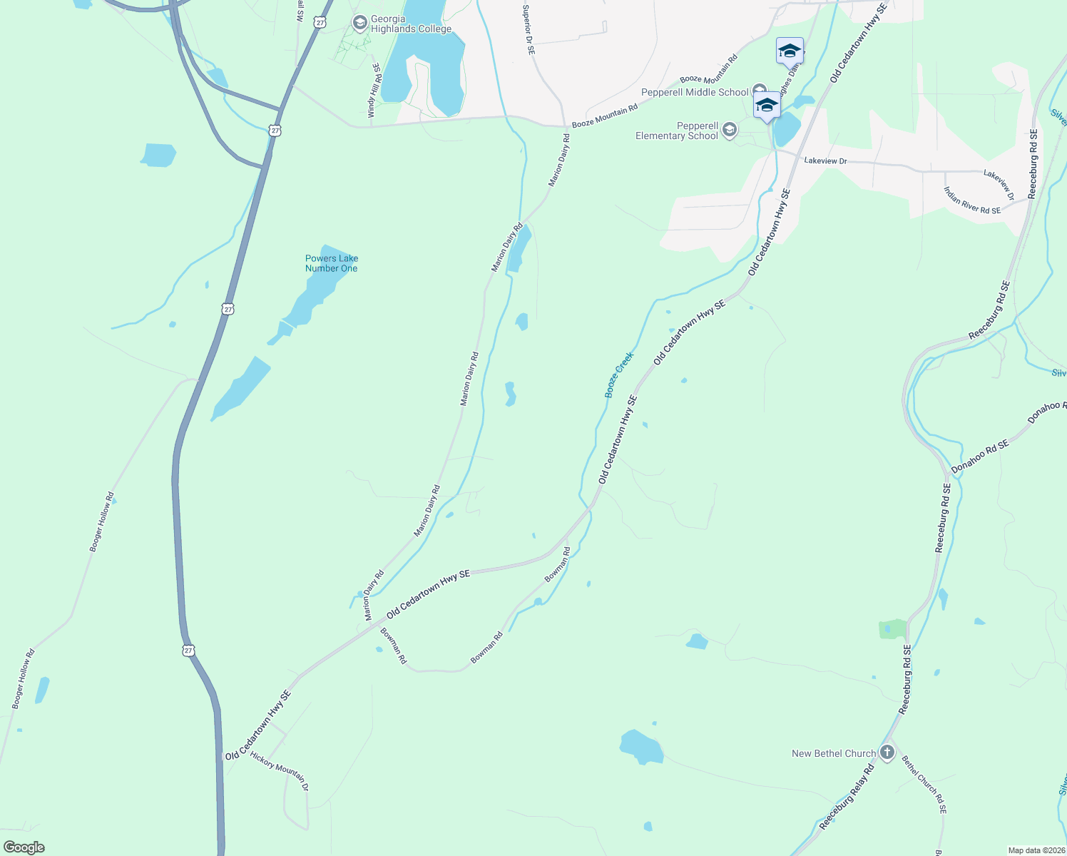 map of restaurants, bars, coffee shops, grocery stores, and more near 1822 Old Cedartown Highway Southeast in Lindale