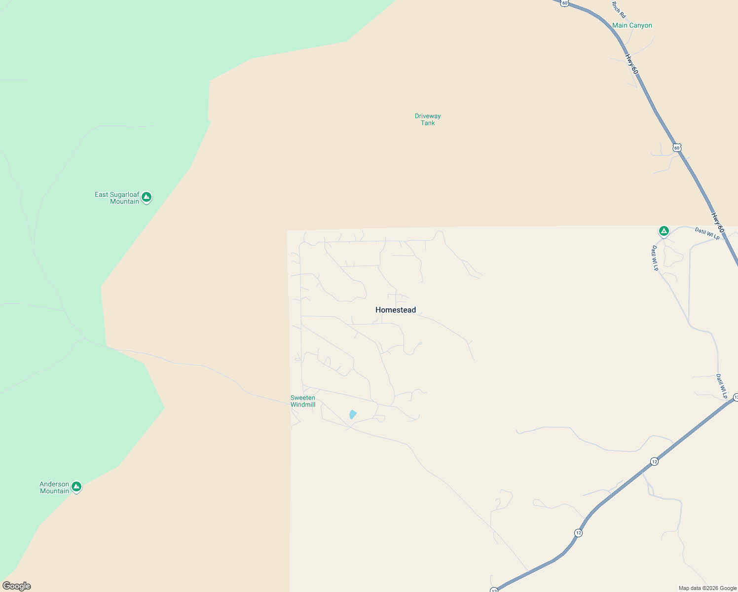 map of restaurants, bars, coffee shops, grocery stores, and more near Lookout Circle in Datil