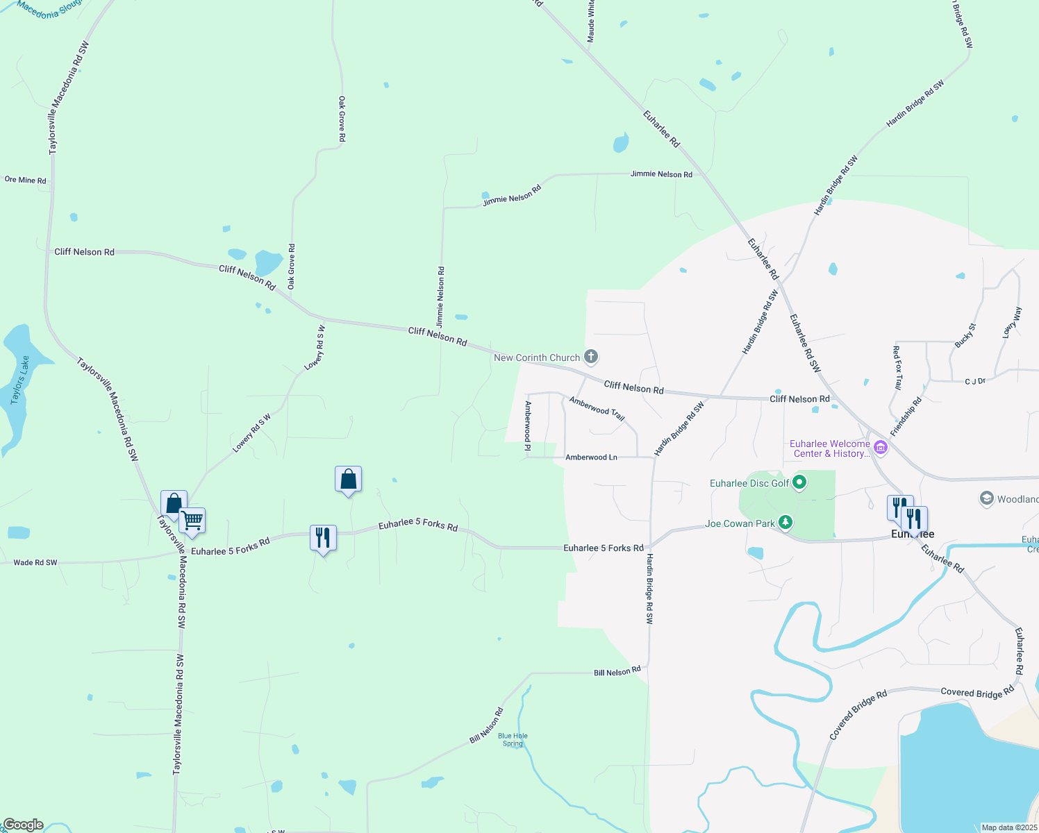 map of restaurants, bars, coffee shops, grocery stores, and more near 615 Amberwood Place in Kingston