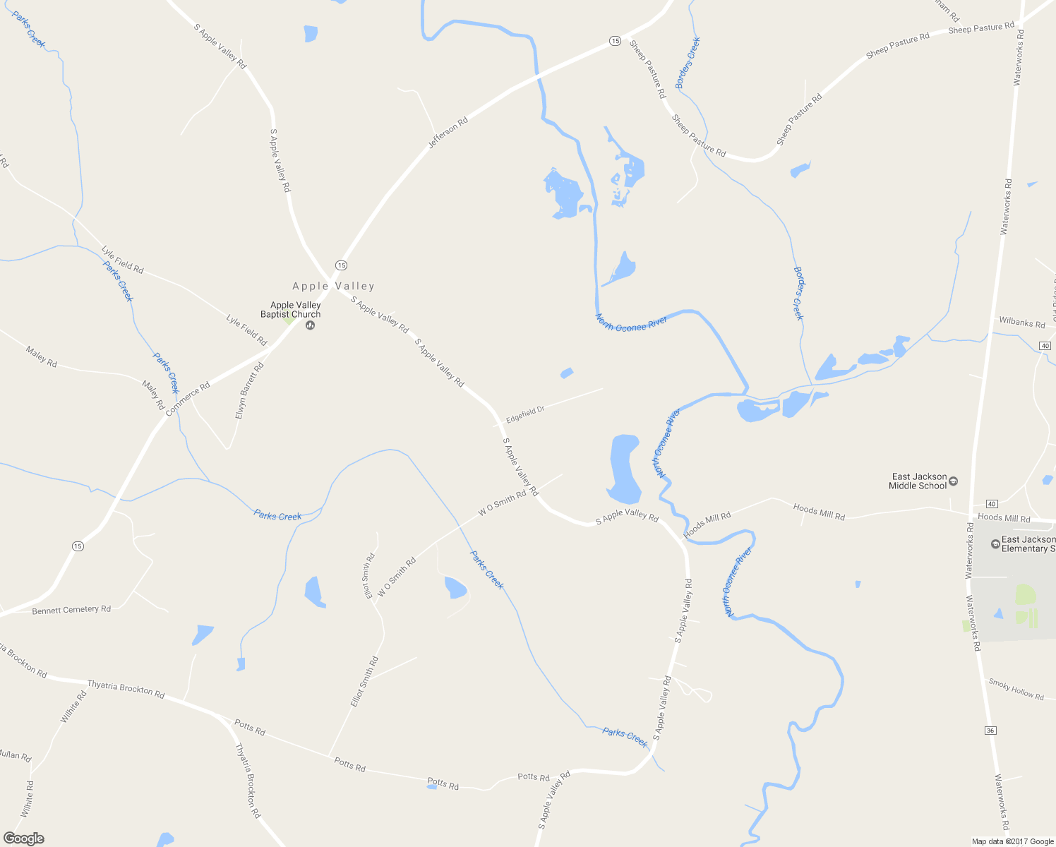 map of restaurants, bars, coffee shops, grocery stores, and more near 86 Edgefield Drive in Commerce