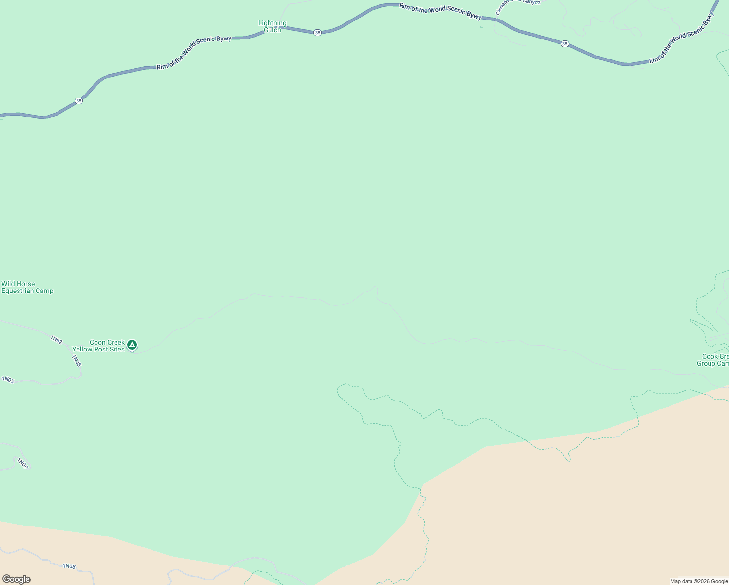 map of restaurants, bars, coffee shops, grocery stores, and more near 1N02 in San Bernardino County