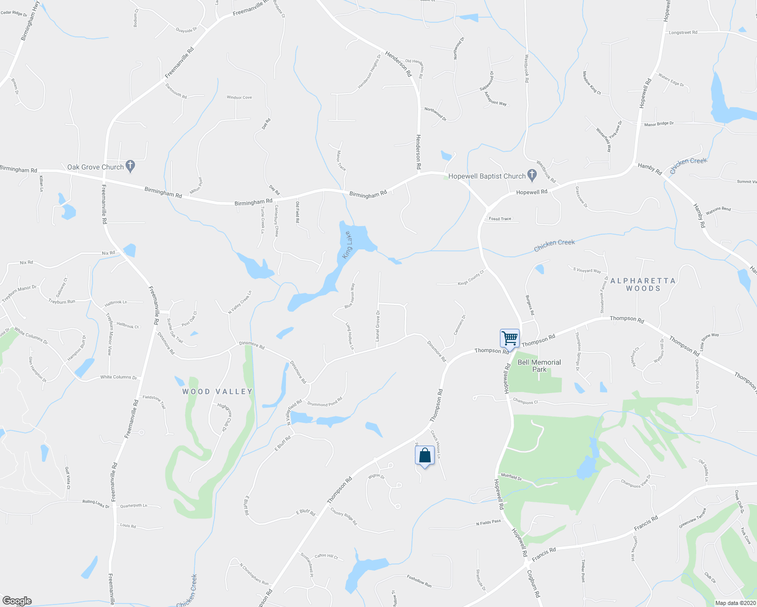 map of restaurants, bars, coffee shops, grocery stores, and more near 2091 Lake Grove Lane in Milton