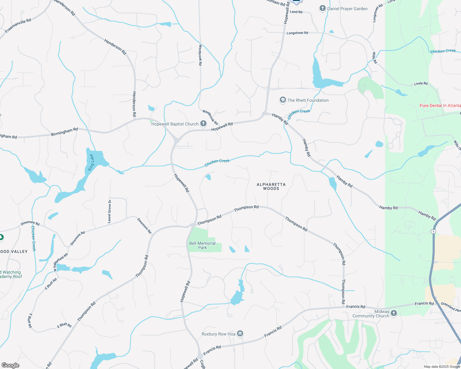 map of restaurants, bars, coffee shops, grocery stores, and more near 115 Beringer Court in Alpharetta