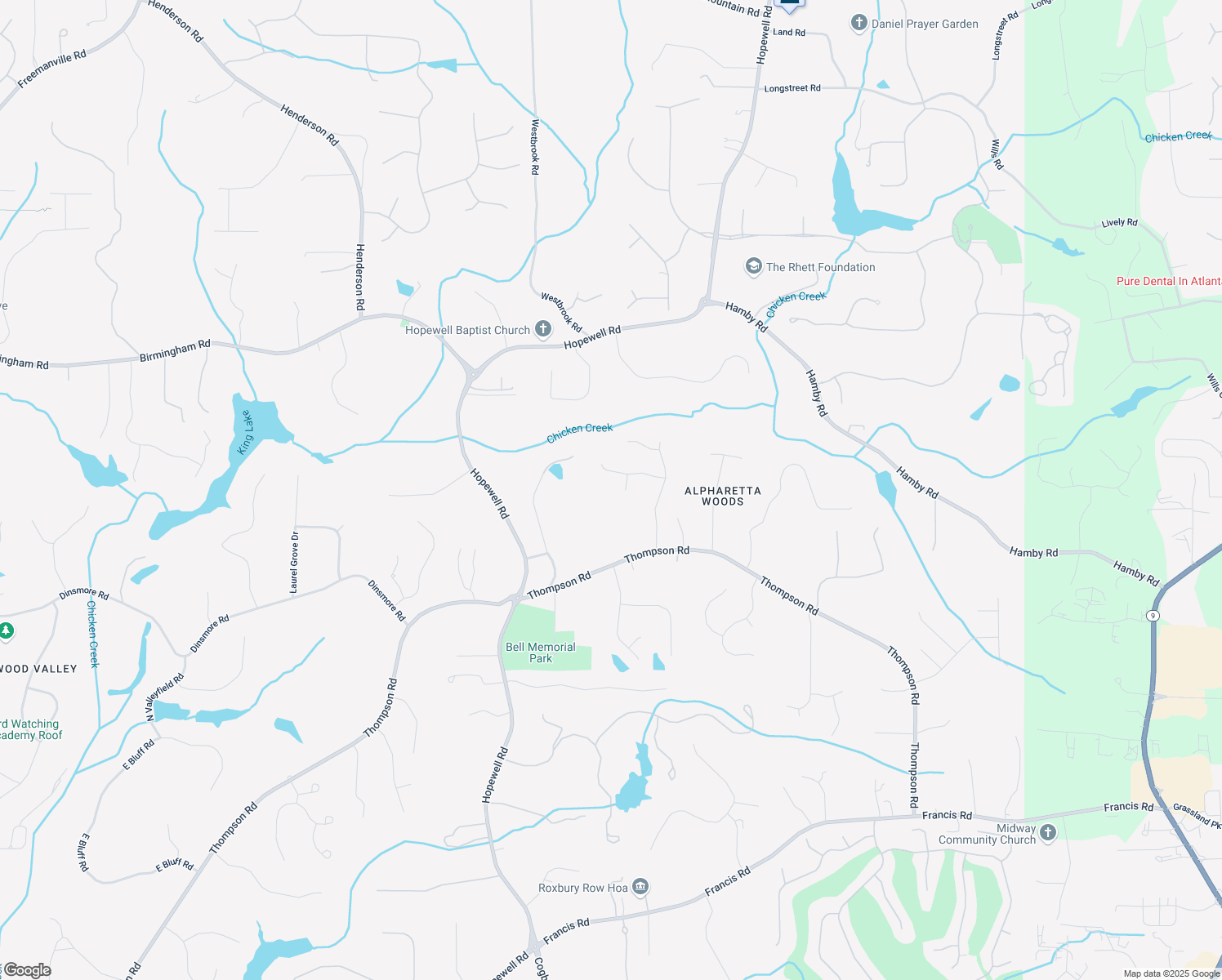 map of restaurants, bars, coffee shops, grocery stores, and more near 115 Beringer Court in Alpharetta