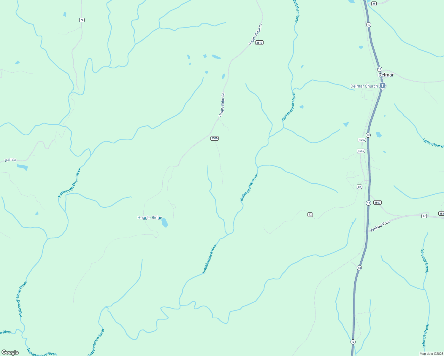 map of restaurants, bars, coffee shops, grocery stores, and more near 435 County Road 3520 in Haleyville