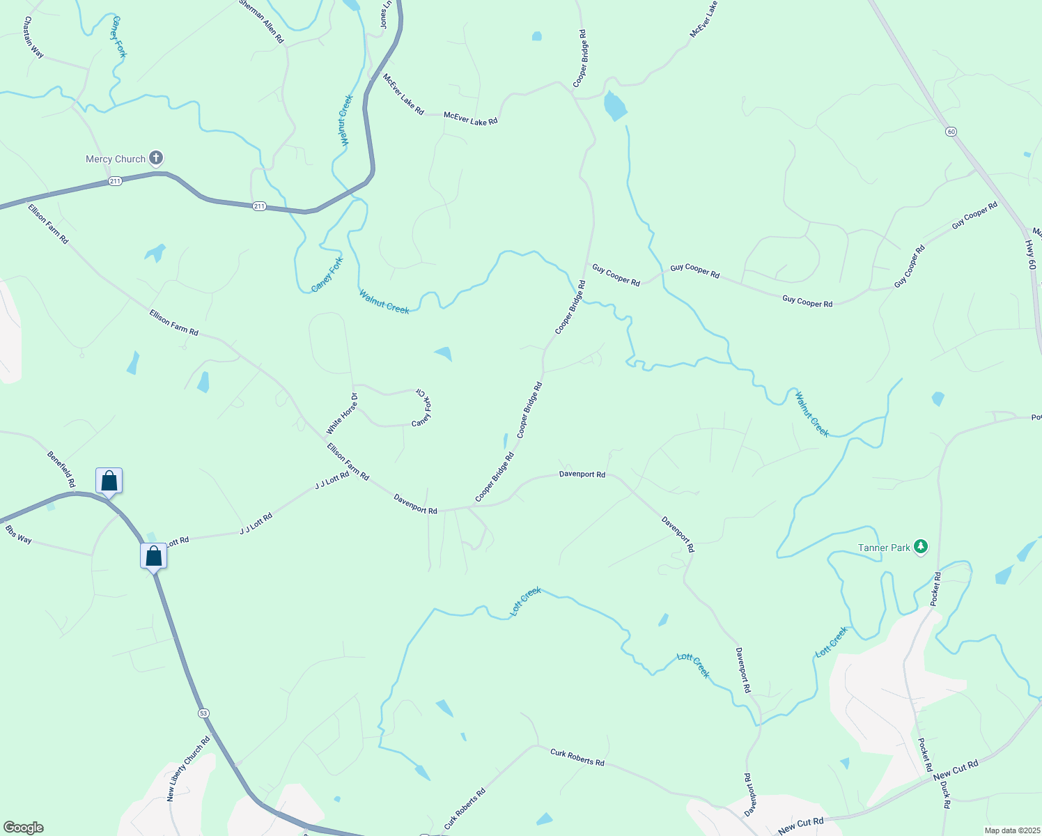 map of restaurants, bars, coffee shops, grocery stores, and more near 359 Cooper Bridge Road in Braselton
