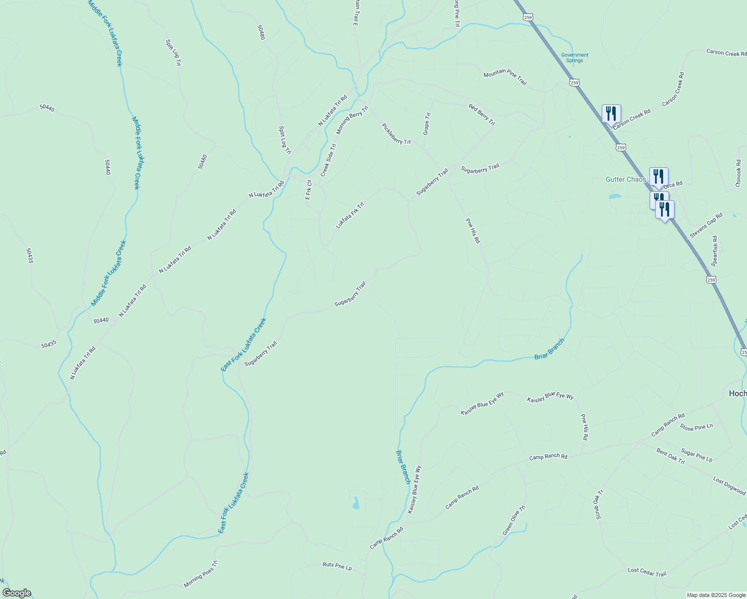 map of restaurants, bars, coffee shops, grocery stores, and more near in Broken Bow
