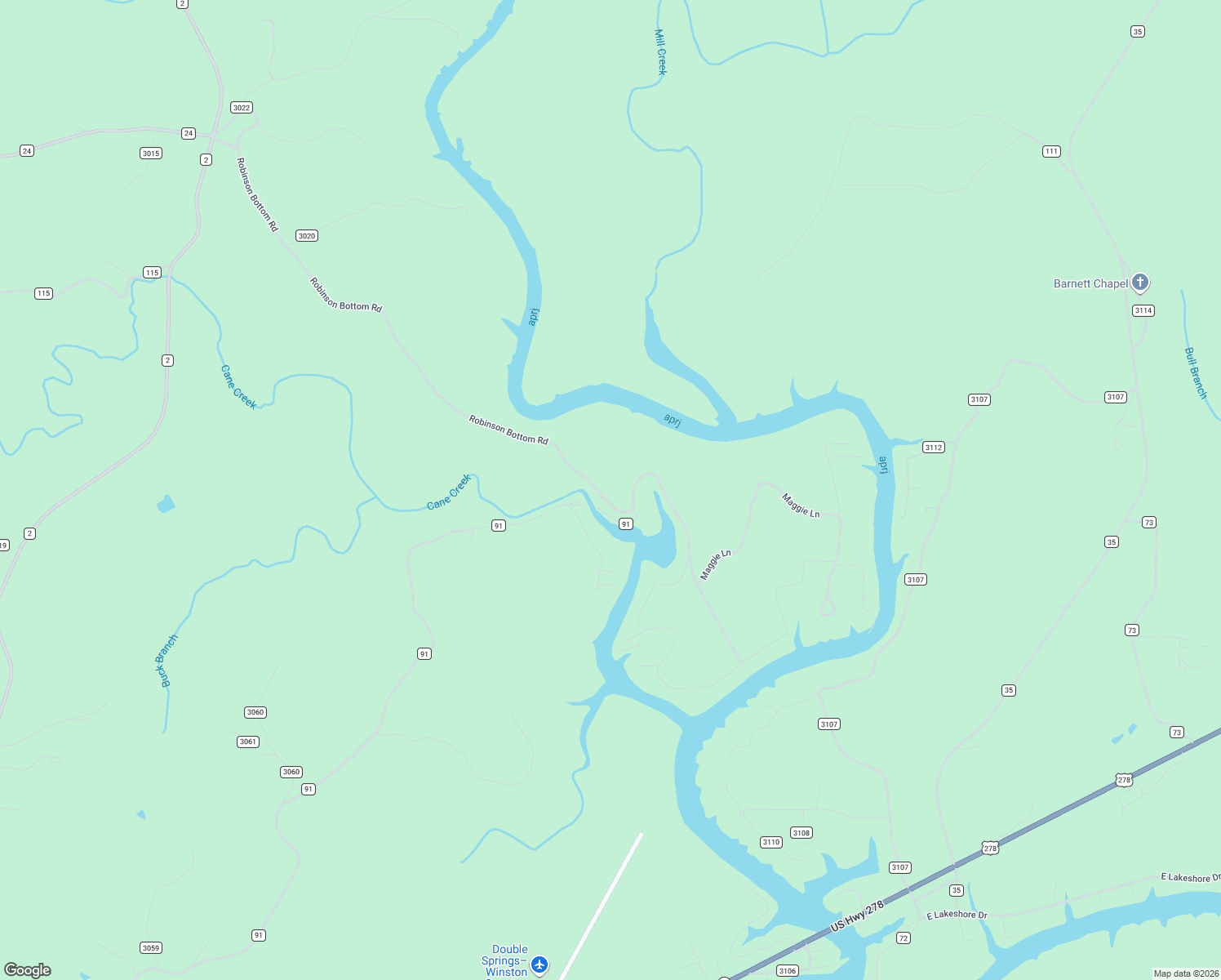 map of restaurants, bars, coffee shops, grocery stores, and more near in Double Springs