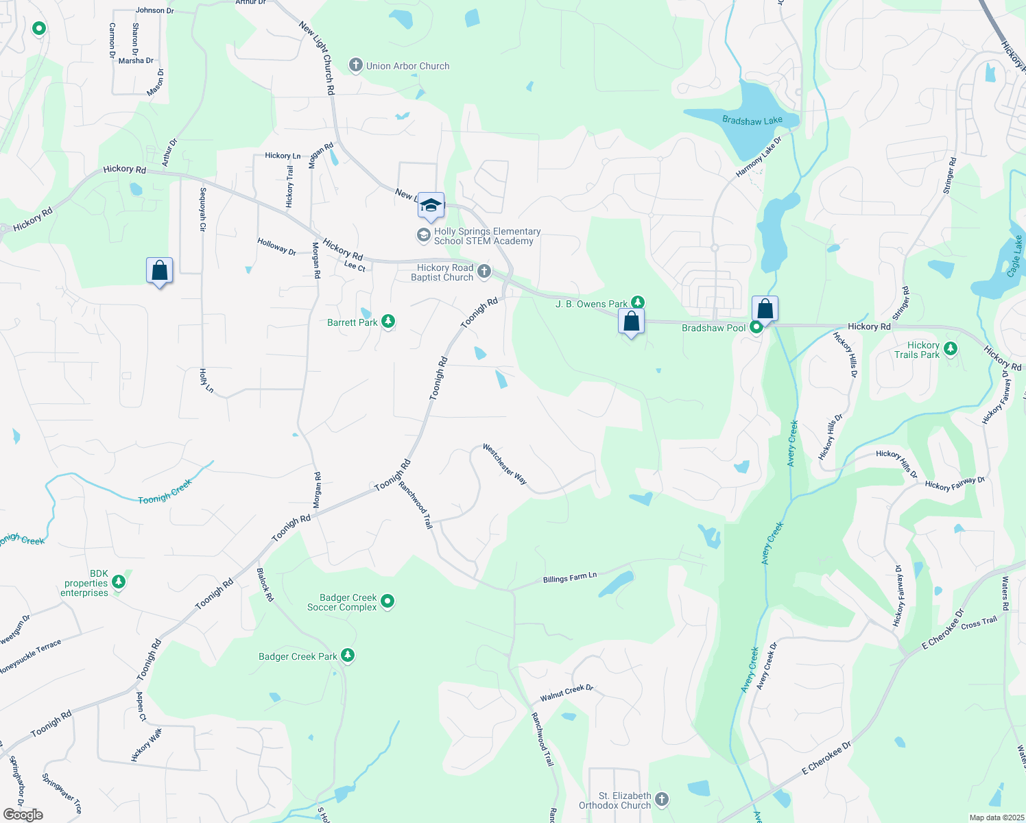map of restaurants, bars, coffee shops, grocery stores, and more near 387 Pine Trail in Canton