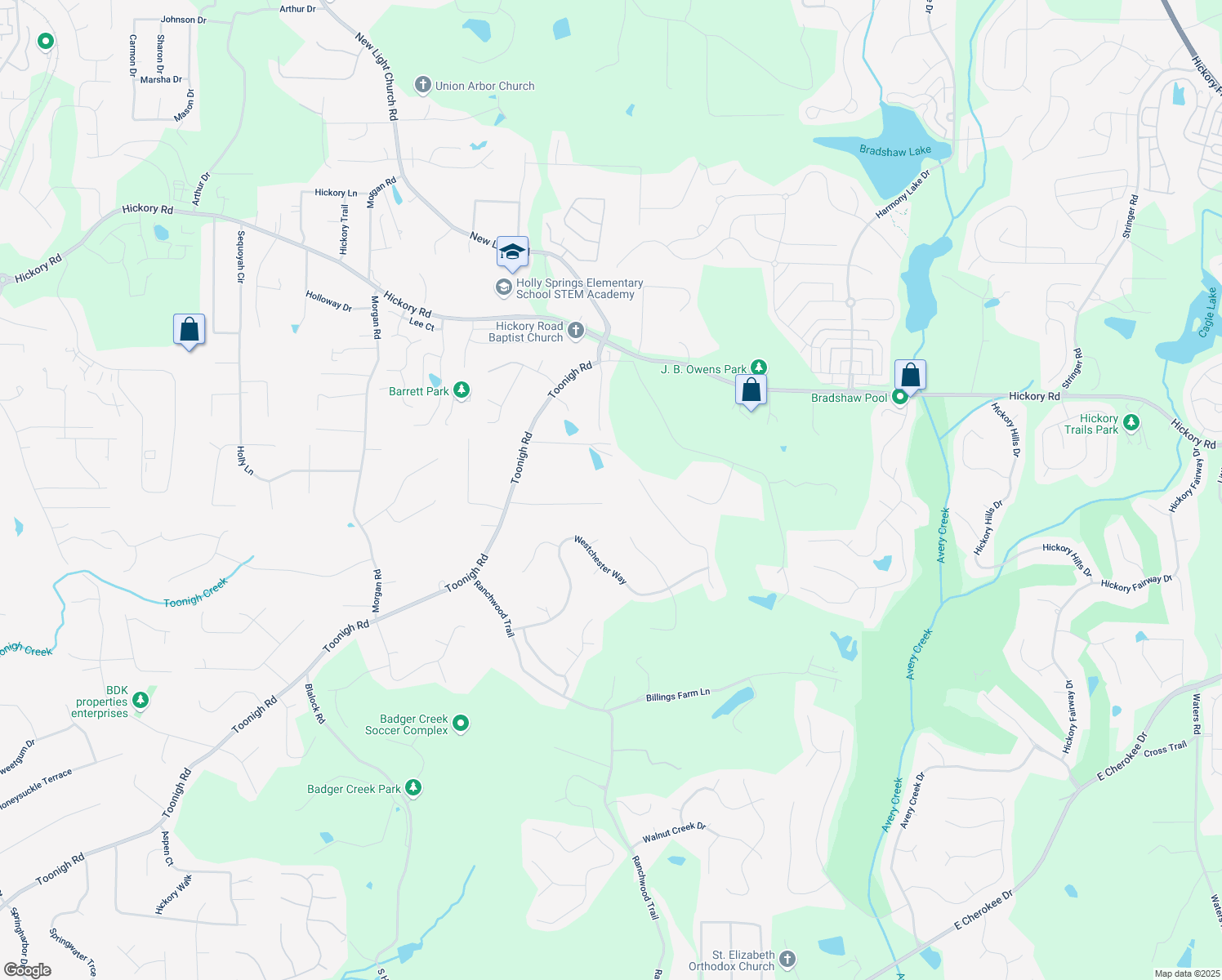 map of restaurants, bars, coffee shops, grocery stores, and more near 387 Pine Trail in Canton