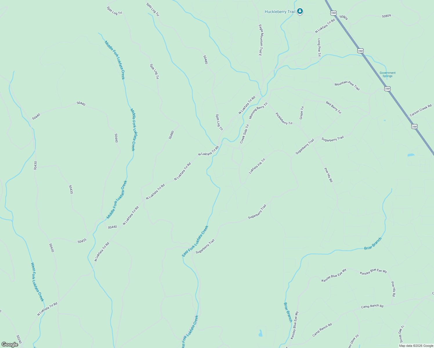 map of restaurants, bars, coffee shops, grocery stores, and more near 141 Timber Passage in Broken Bow