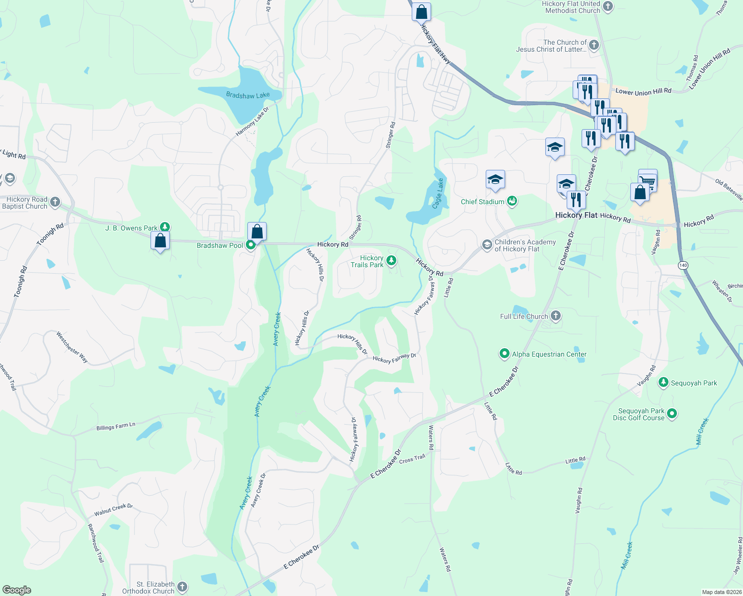 map of restaurants, bars, coffee shops, grocery stores, and more near 527 Carrington Ct in Canton