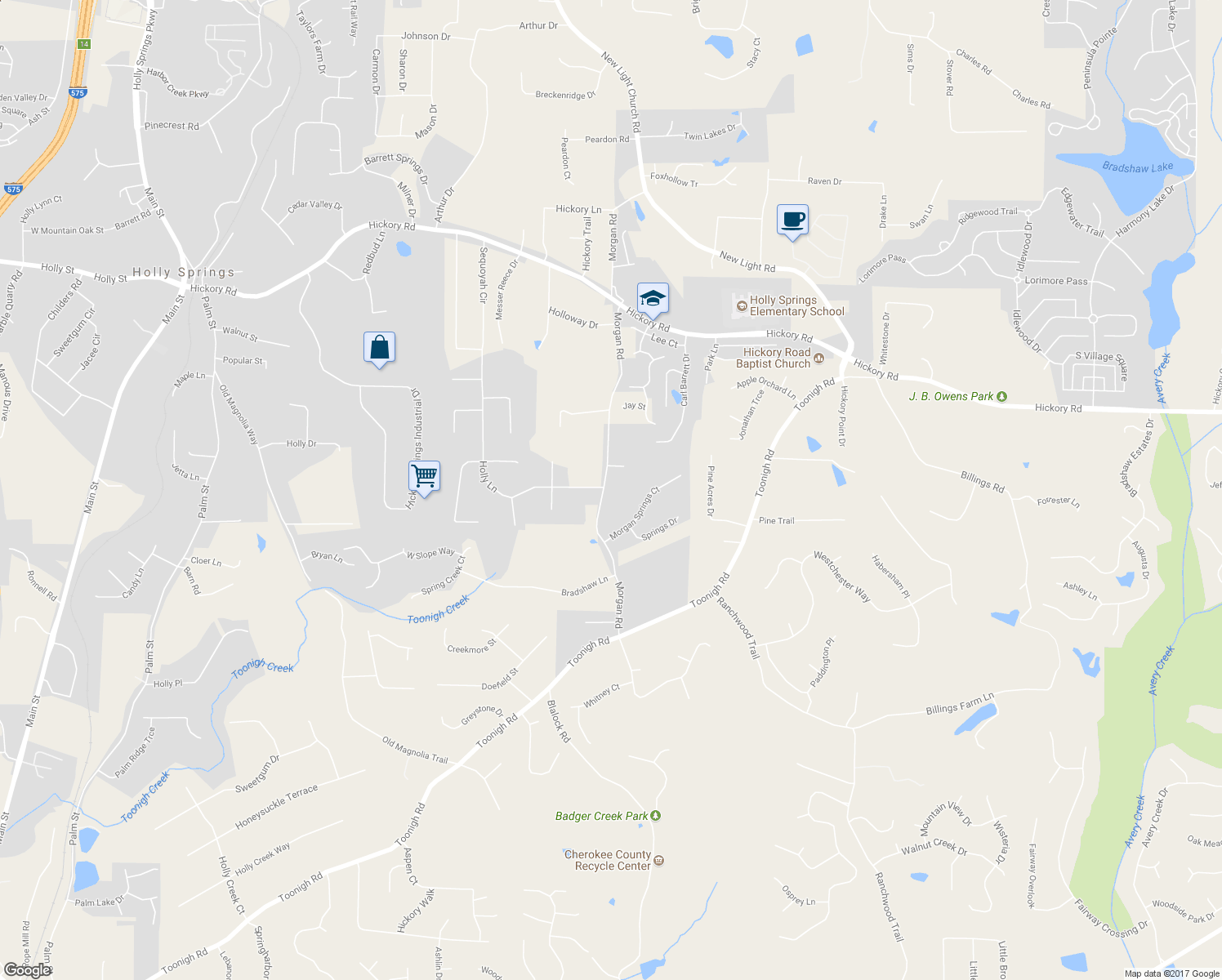 map of restaurants, bars, coffee shops, grocery stores, and more near 1822 Morgan Road in Canton