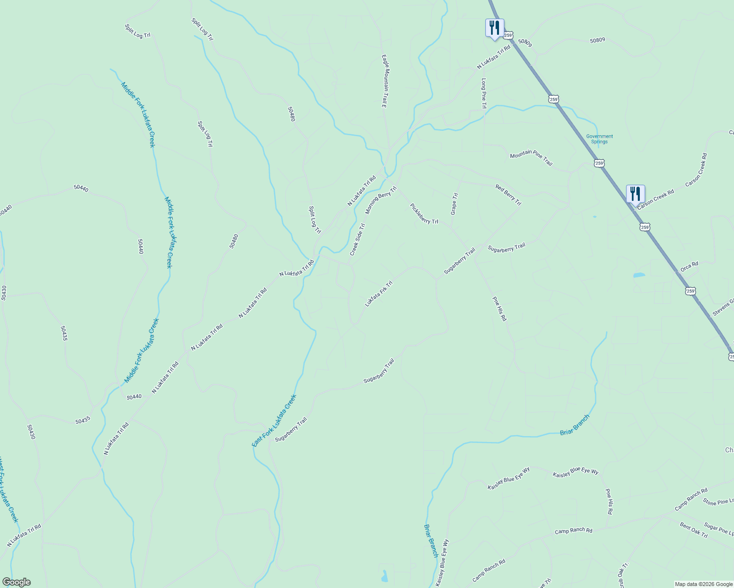 map of restaurants, bars, coffee shops, grocery stores, and more near in Broken Bow