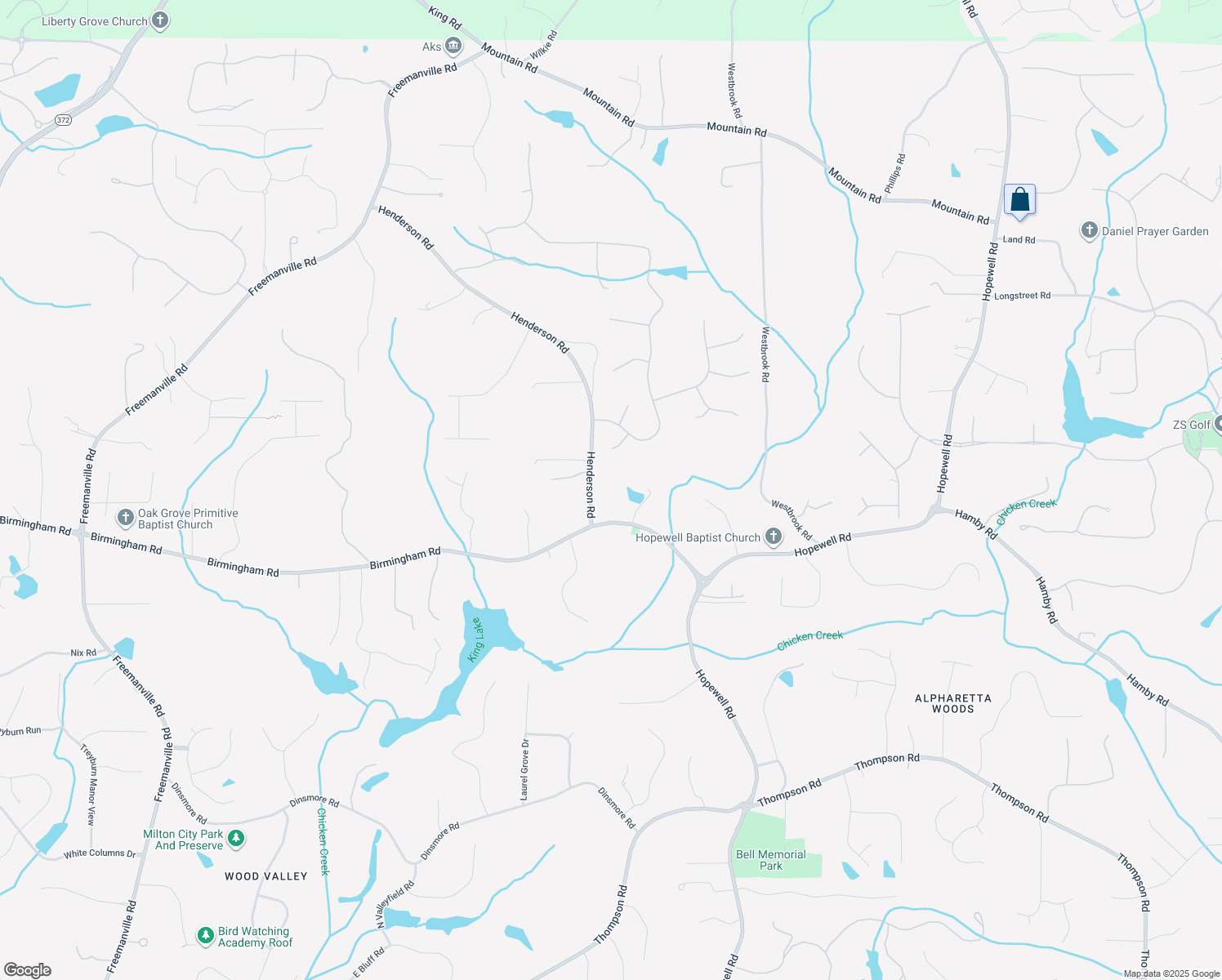 map of restaurants, bars, coffee shops, grocery stores, and more near 15785 Henderson Road in Alpharetta