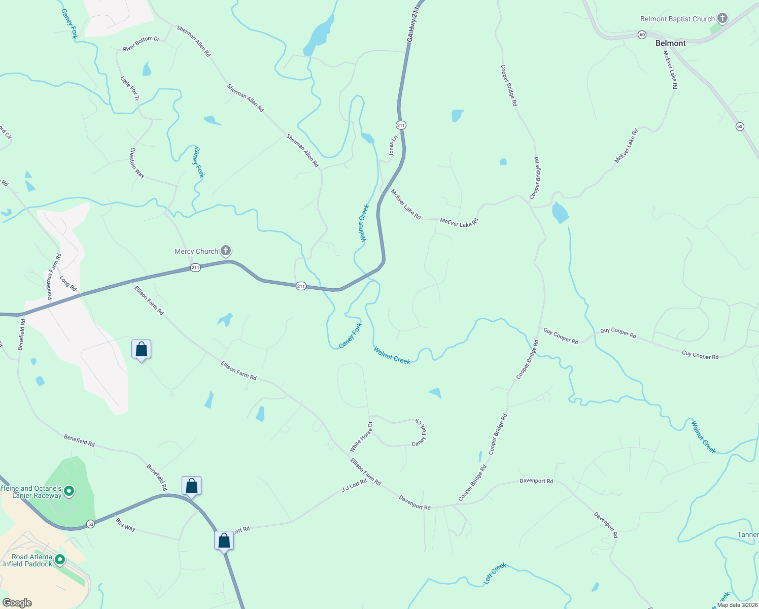 map of restaurants, bars, coffee shops, grocery stores, and more near 4271 Riviere Point in Gainesville
