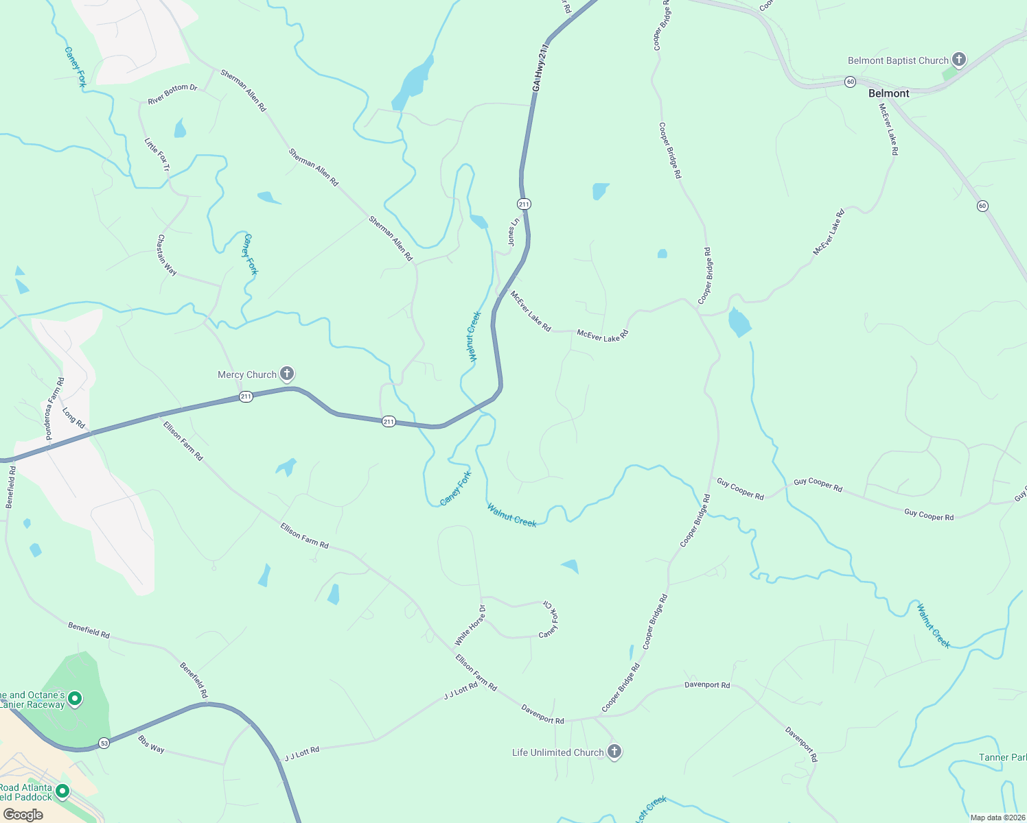 map of restaurants, bars, coffee shops, grocery stores, and more near 4160 Evian Way in Gainesville