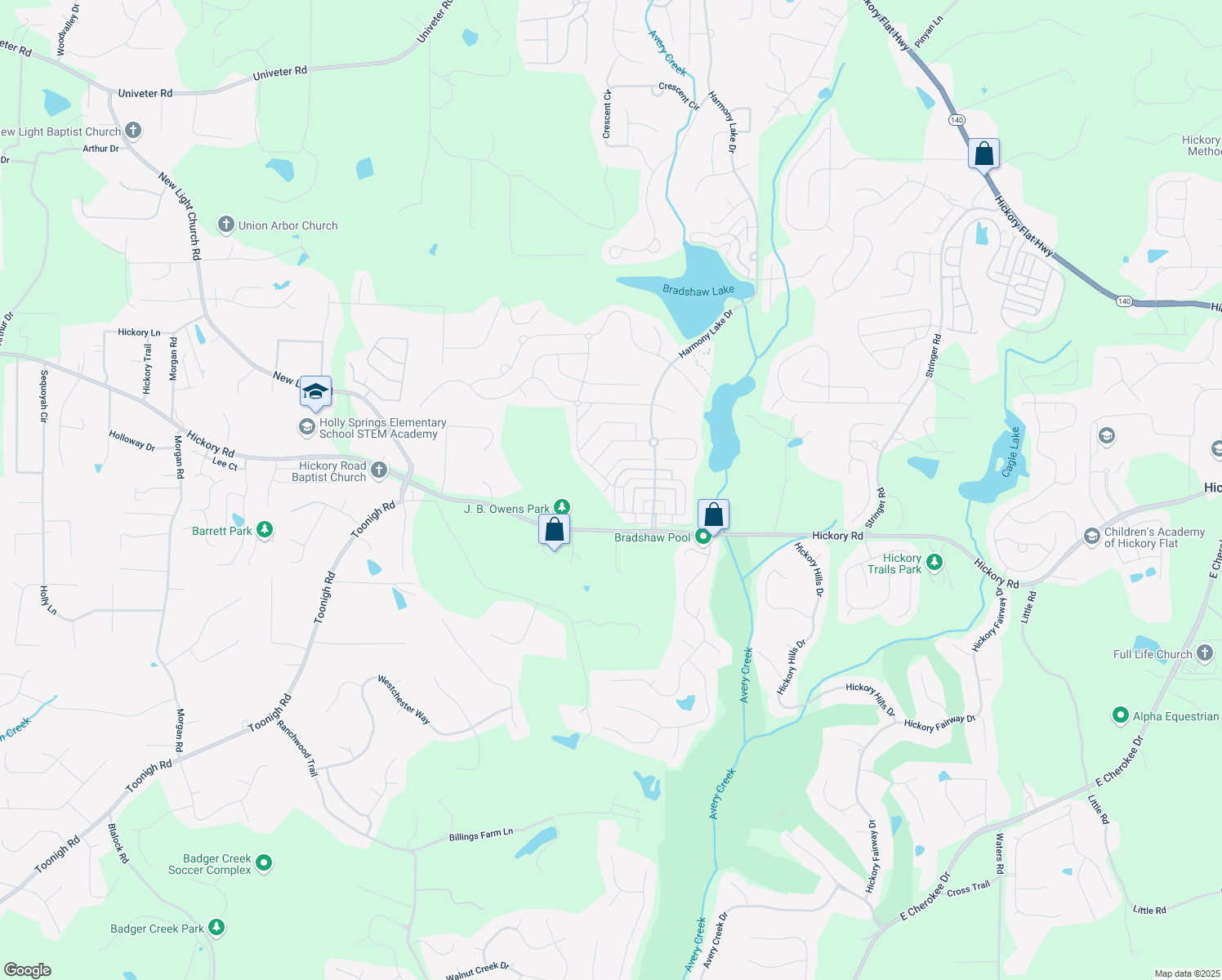 map of restaurants, bars, coffee shops, grocery stores, and more near 501 White Oak Path in Canton