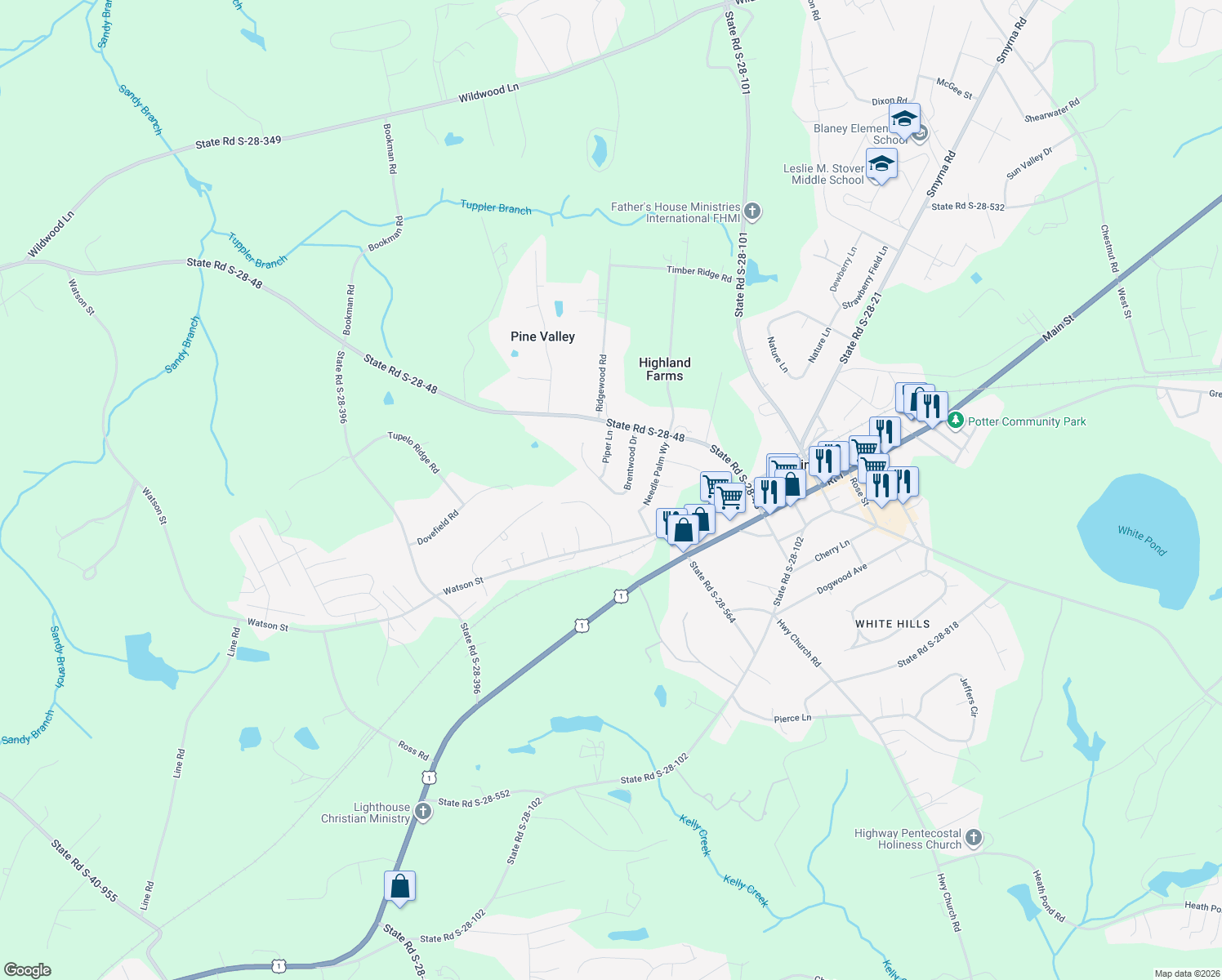 map of restaurants, bars, coffee shops, grocery stores, and more near 43 Brentwood Drive in Elgin
