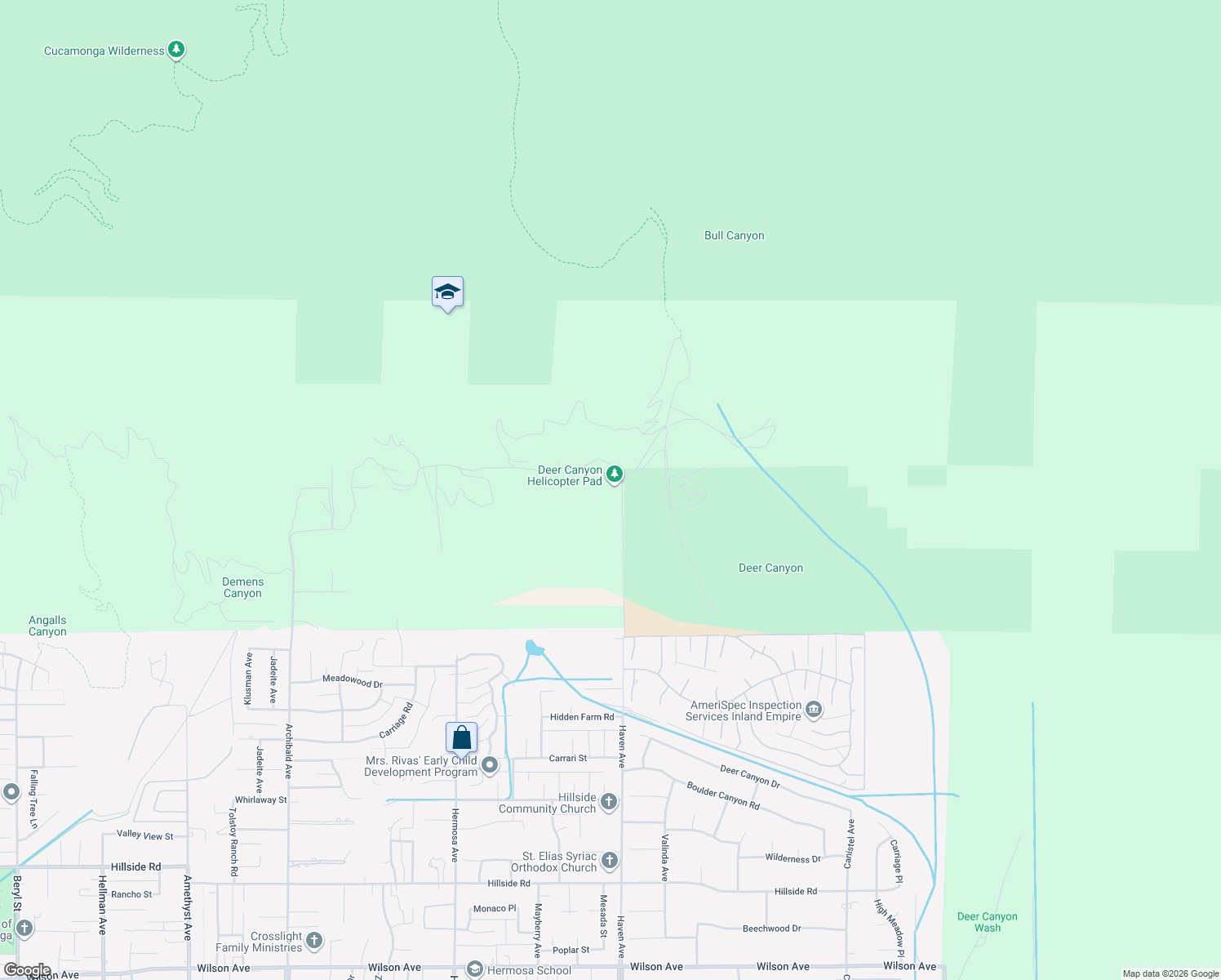 map of restaurants, bars, coffee shops, grocery stores, and more near 4552 Haven Avenue in Rancho Cucamonga